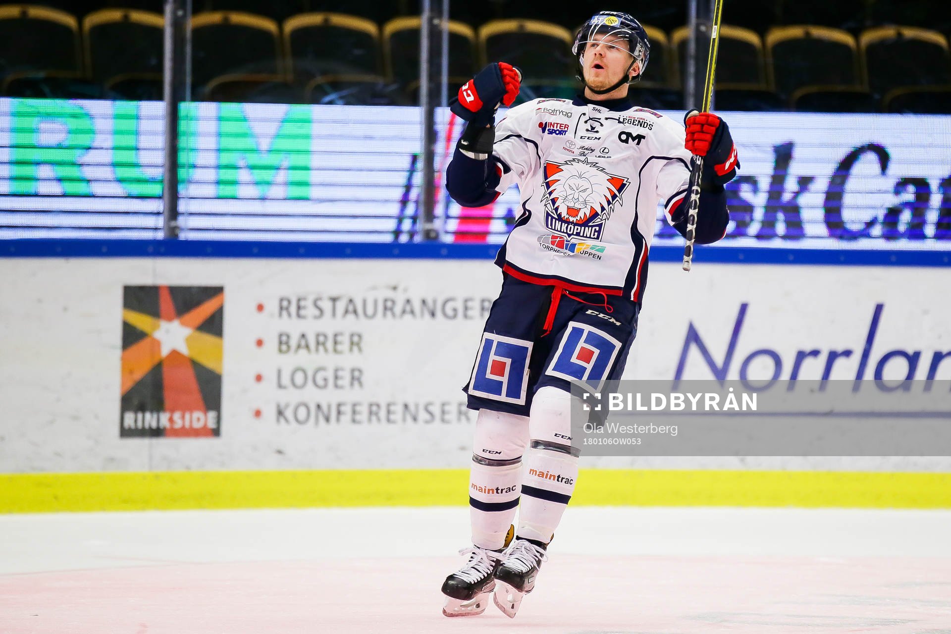 Linköpings Nick Sörenssen jublar