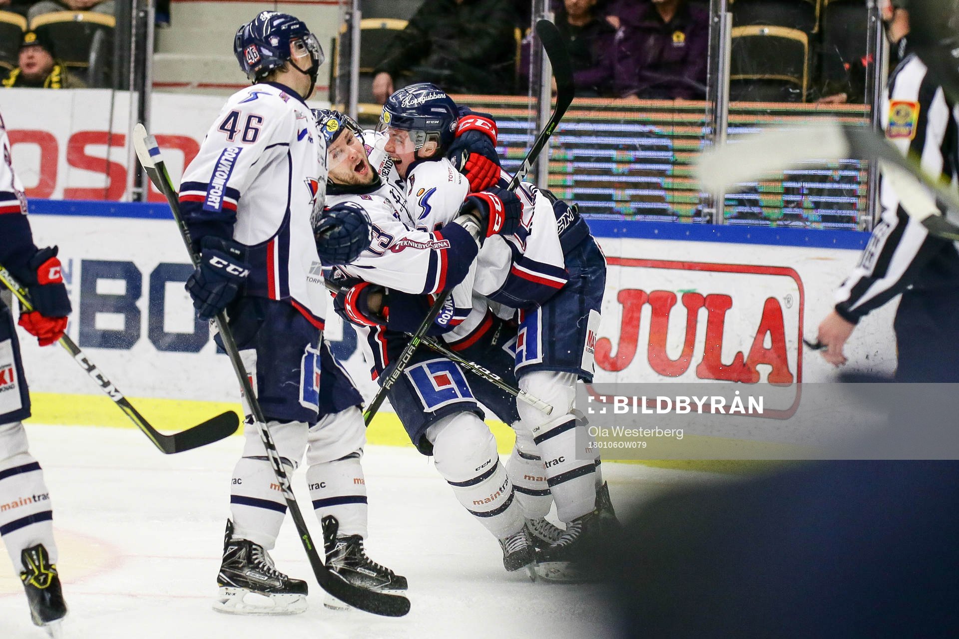 Linköpings Olle Lycksell, Andrew Gordon och Mathis Olimb
