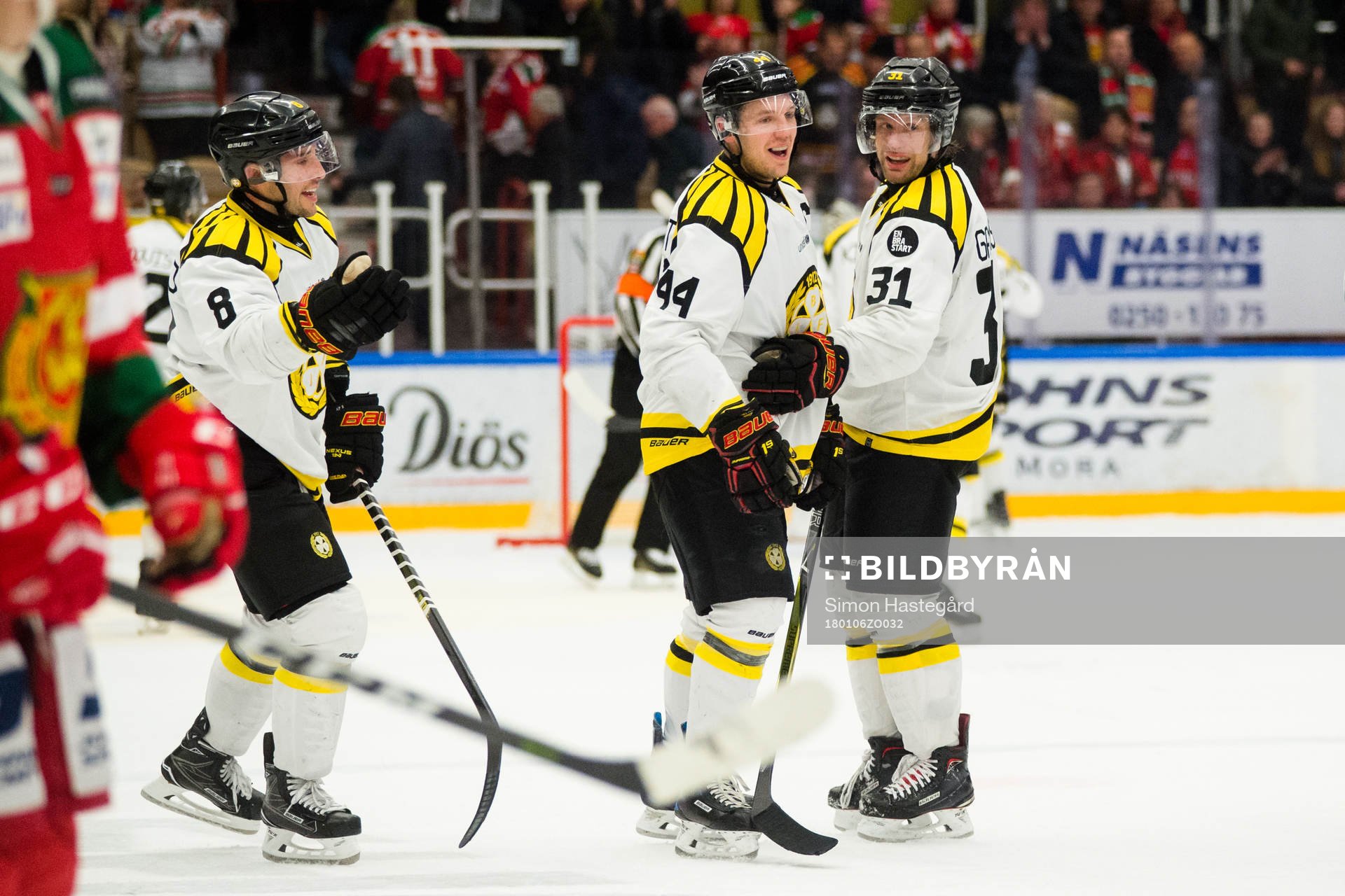 Brynäs Aaron Palushaj , Jacob Blomqvist och Jonathan
