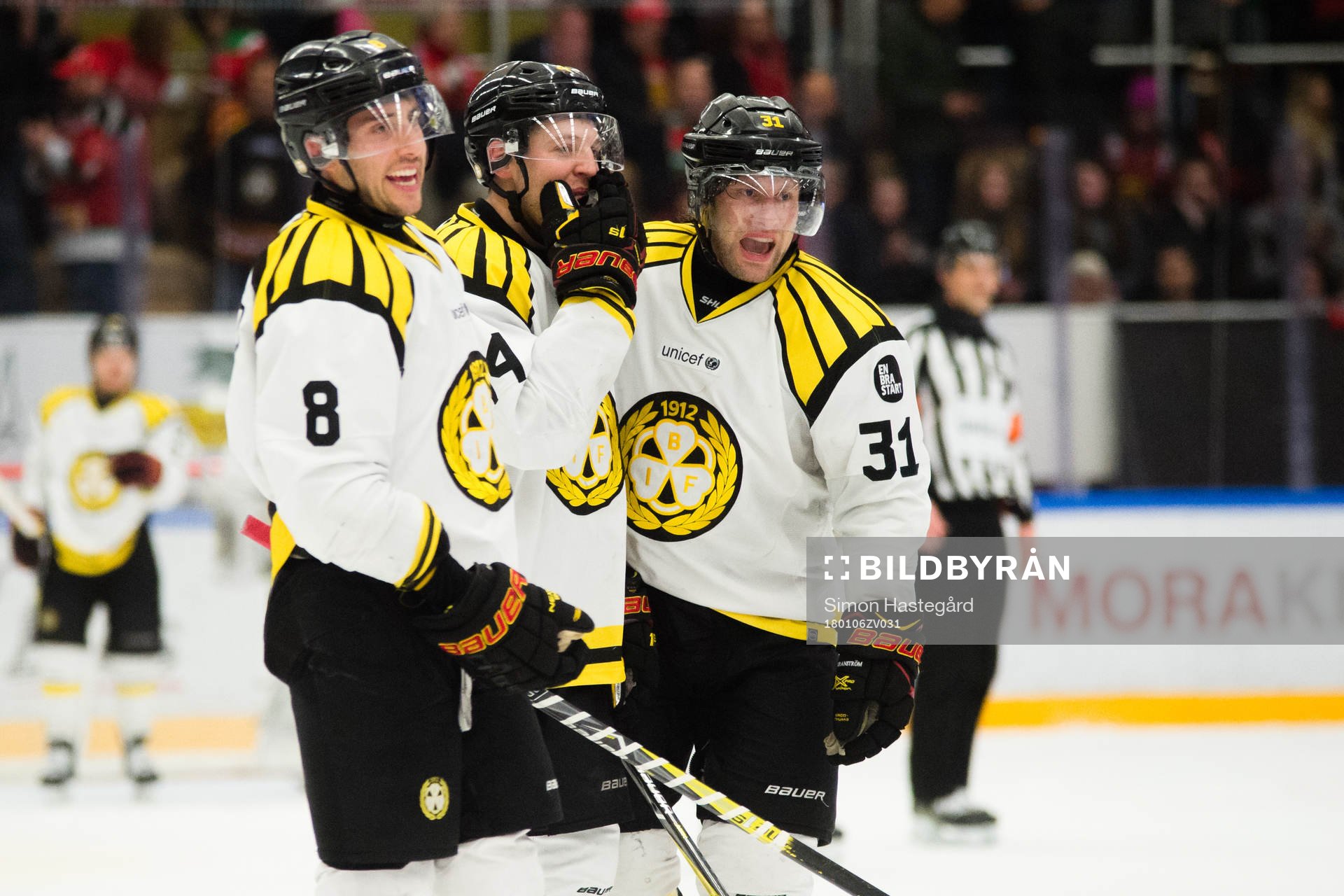Brynäs Aaron Palushaj , Jacob Blomqvist och Jonathan