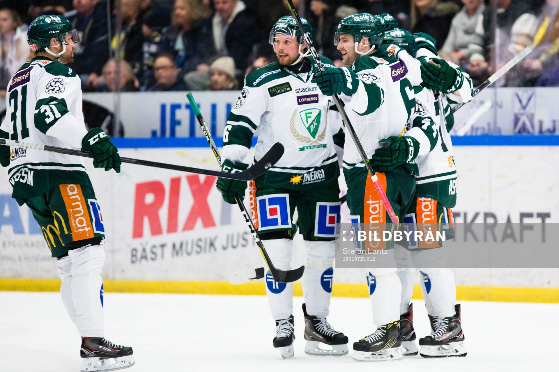 Färjestads Mikael Wikstrand jublar