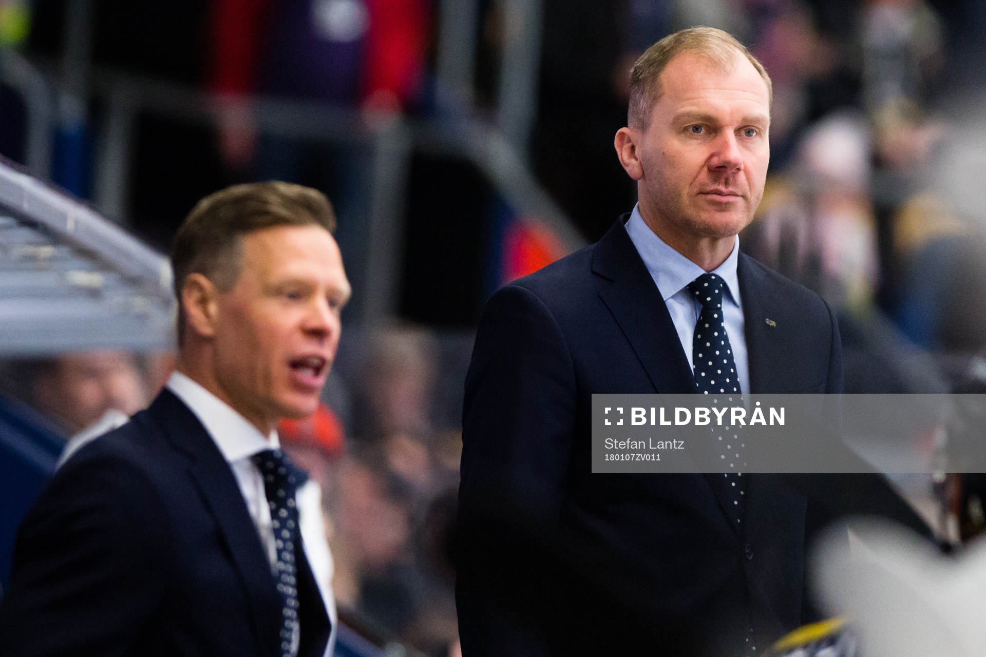 s assisterande tränare Nicklas Rahm och tränare Johan
