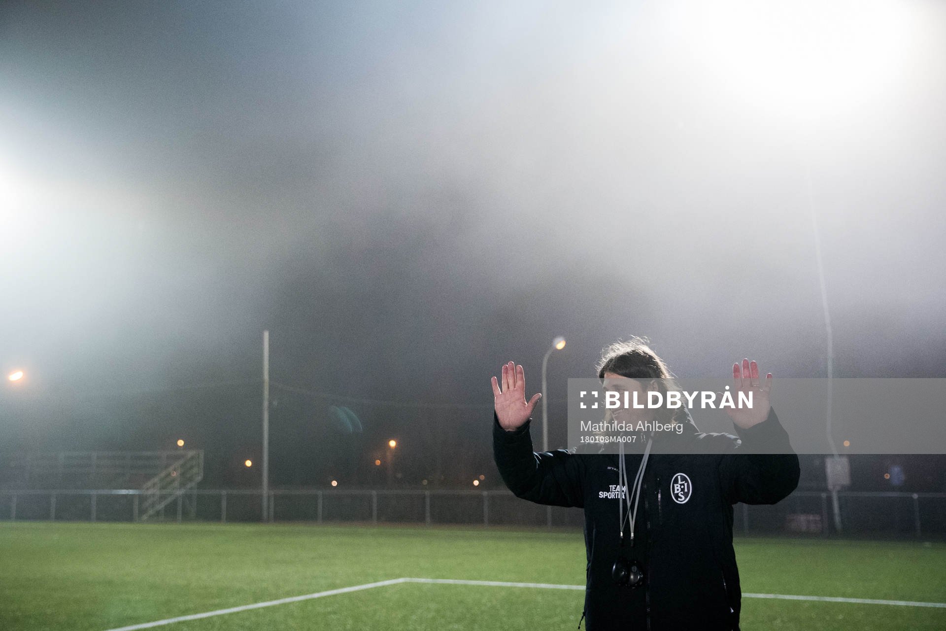  Landskronas tränare Agim Sopi under en fotbollsträning med Landskrona  den  8 januari 2018  i Landskrona.