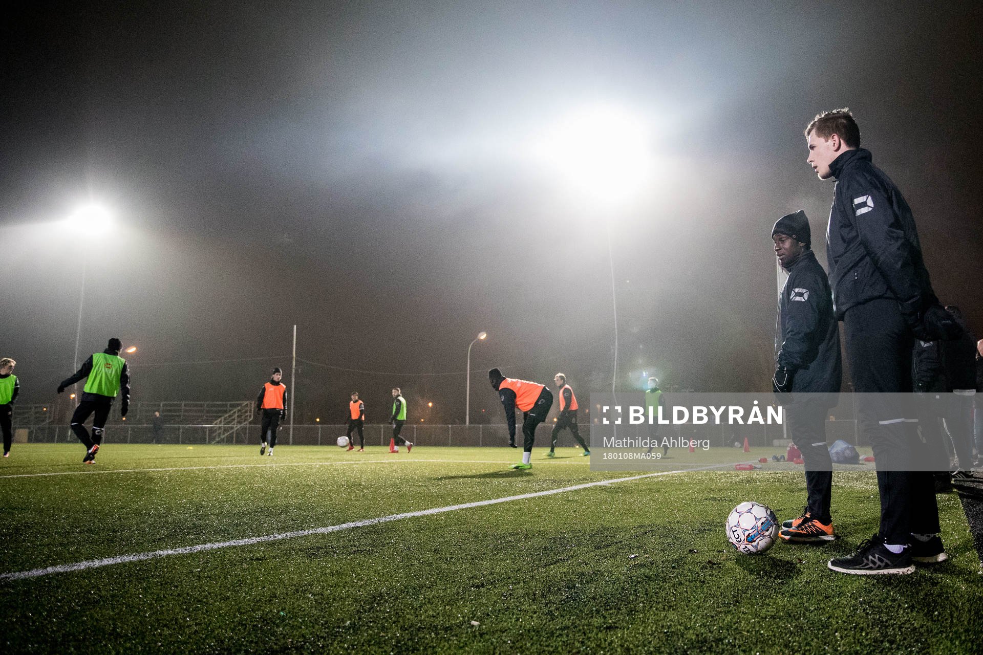 Landskronas Thierry Zahui och U19-spelaren Antonio Bellini
