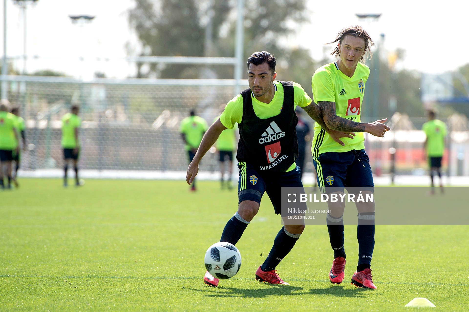 Sveriges Jiloan Hamad och Kristoffer Olsson