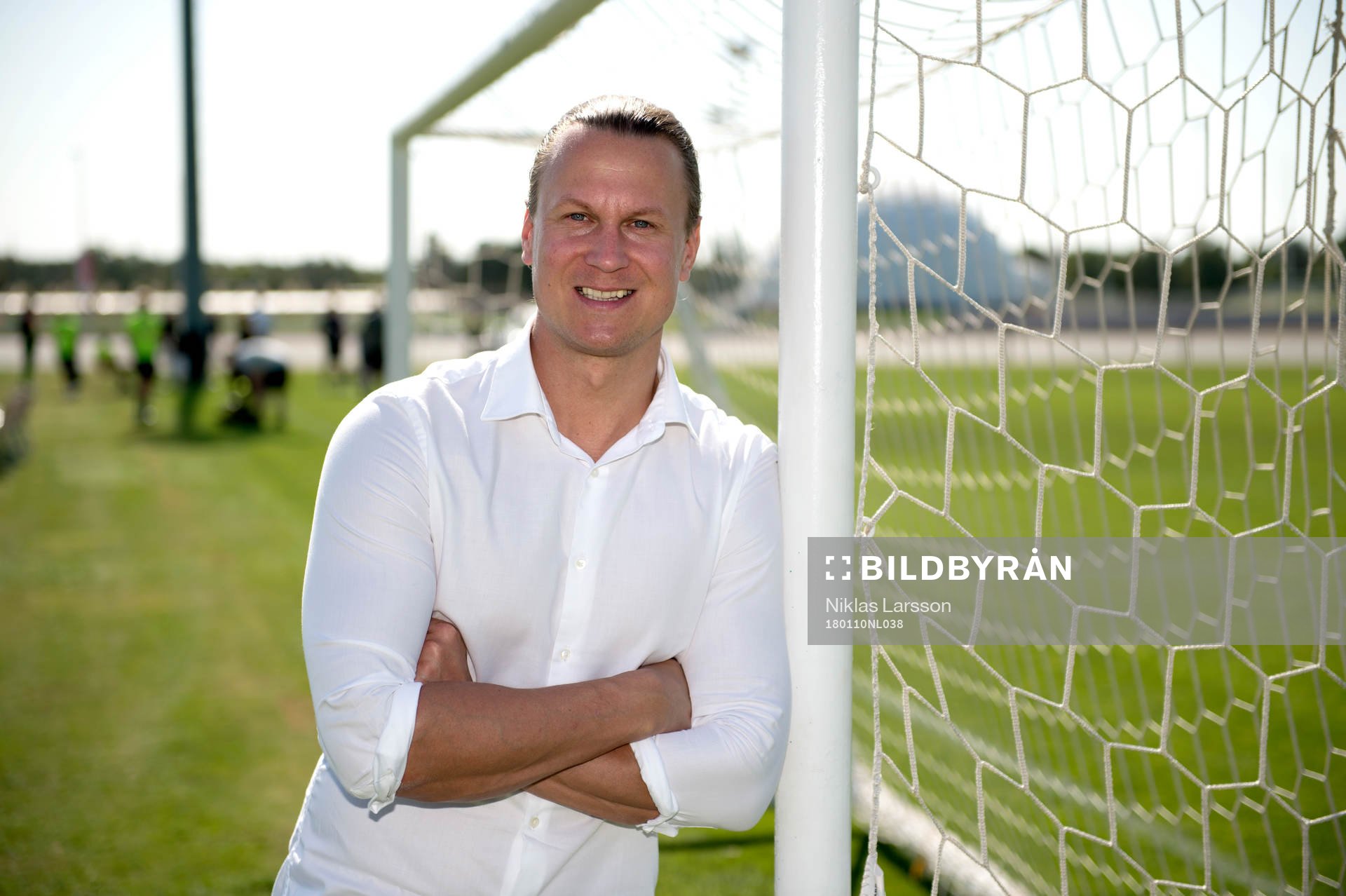 Expressens Daniel Kristoffersson under en träning på det svenska fotbollslandslagets januariturné den 10 januari 2018 i Abu Dhabi.
