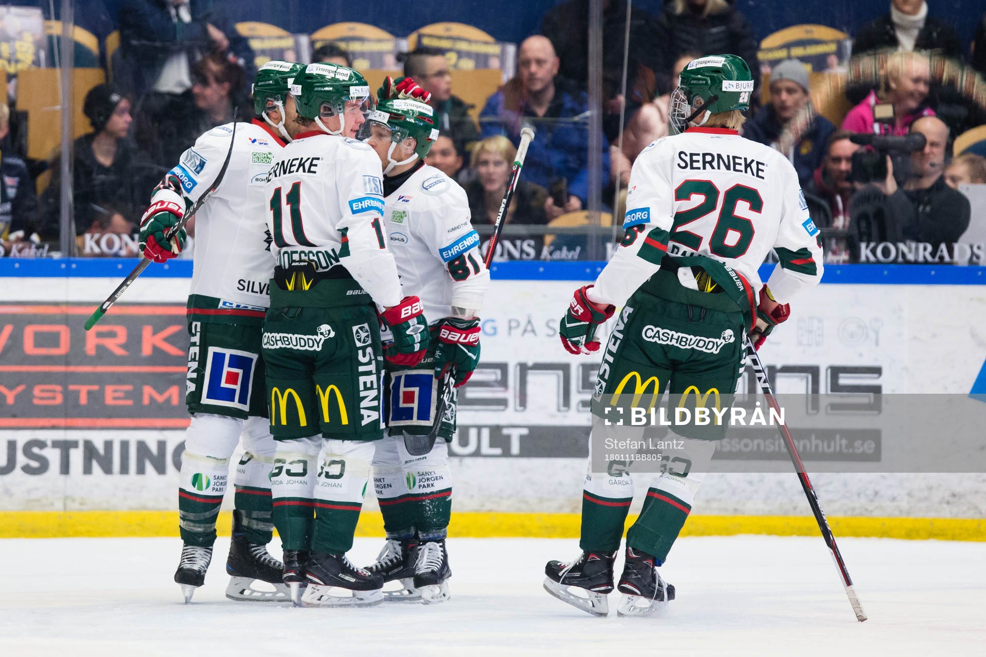 Frölundas Victor Olofsson, Ryan Lasch och Rasmus Dahlin