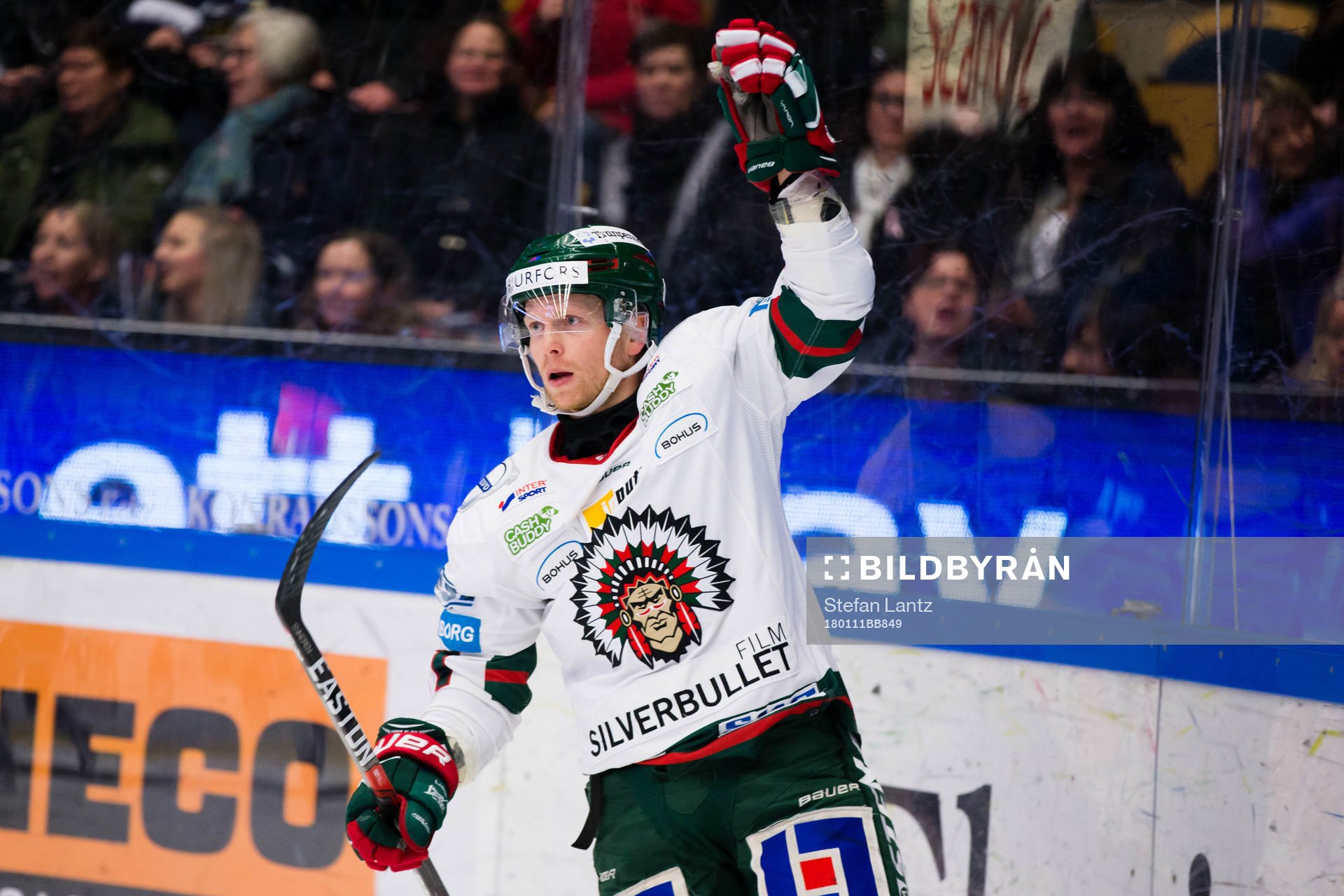 Frölundas Ryan Lasch jublar