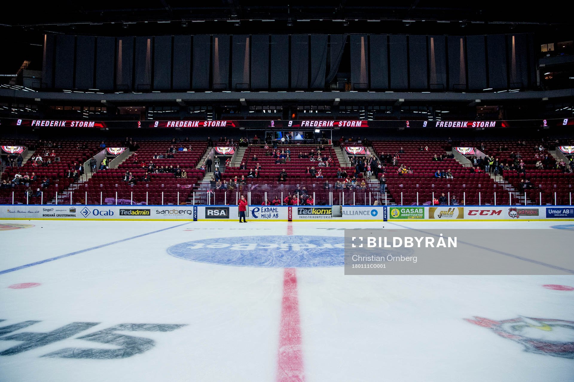 Malmö arena innan ishockeymatchen i SHL mellan Malmö