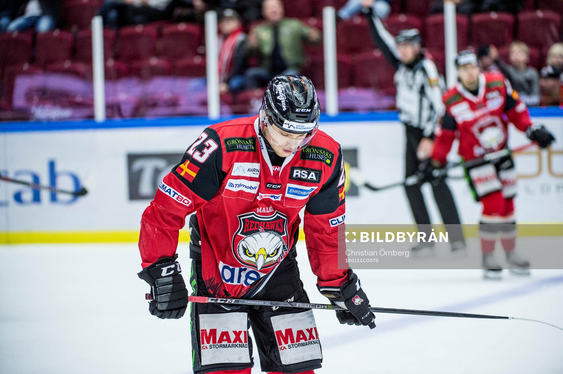 Malmö Redhawks Christoffer Forsberg deppar