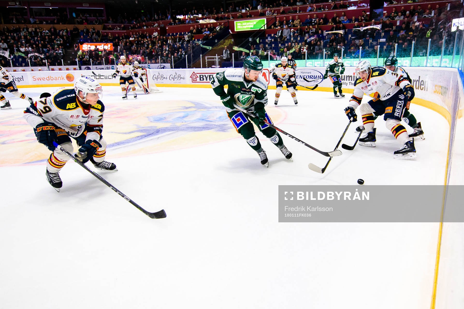 Djurgårdens Patrik Lundh och Färjestads Rasmus Asplund