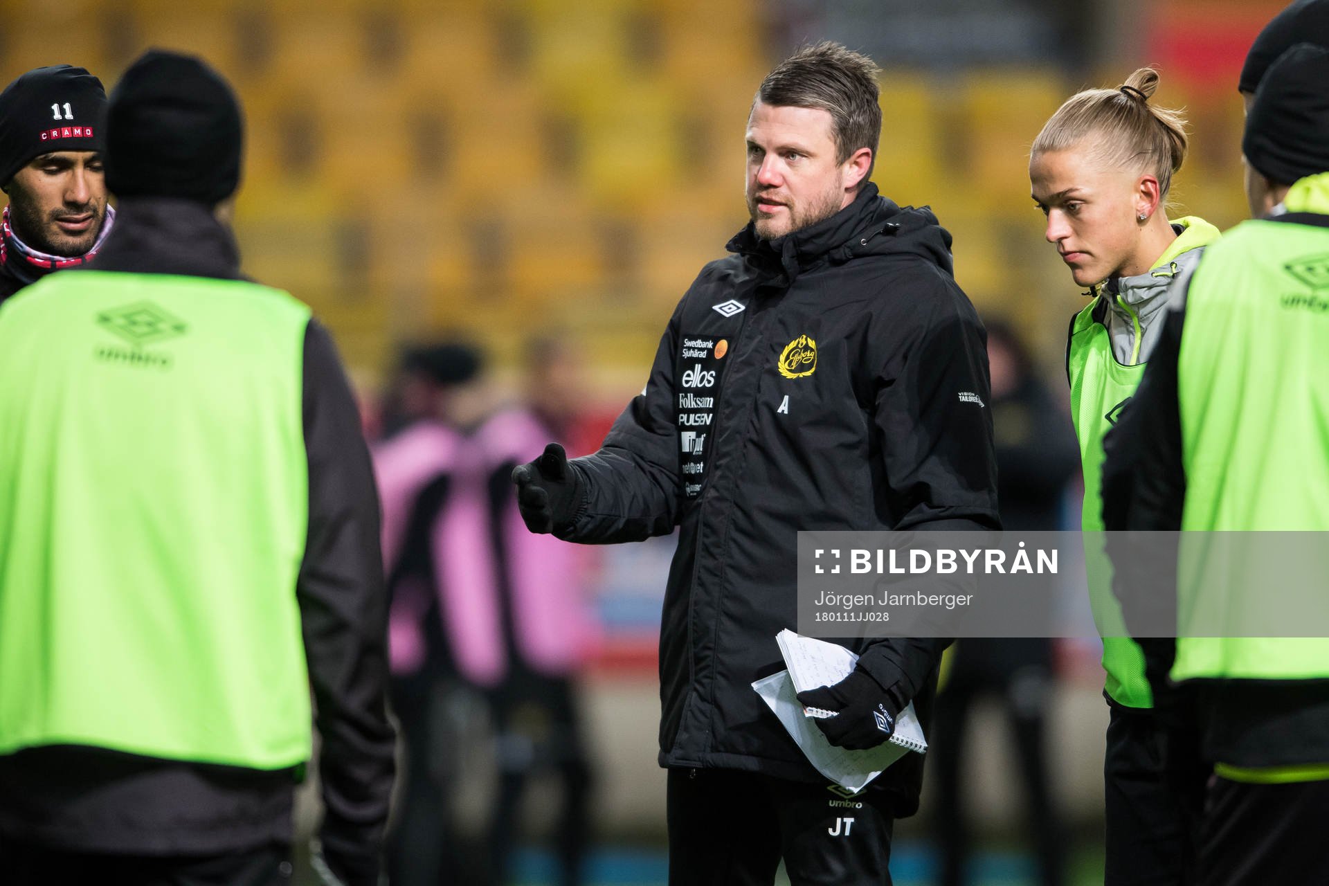 Elfsborgs manager Jimmy Thelin under det Allsvenska fotbollslaget Elfsborgs träning den 11 januari 2018 i Borås.