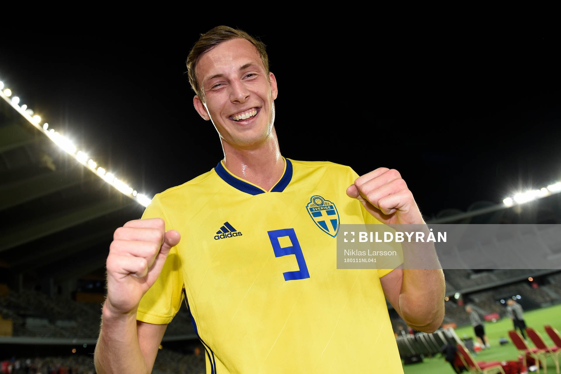 Sveriges Gustaf Nilsson jublar