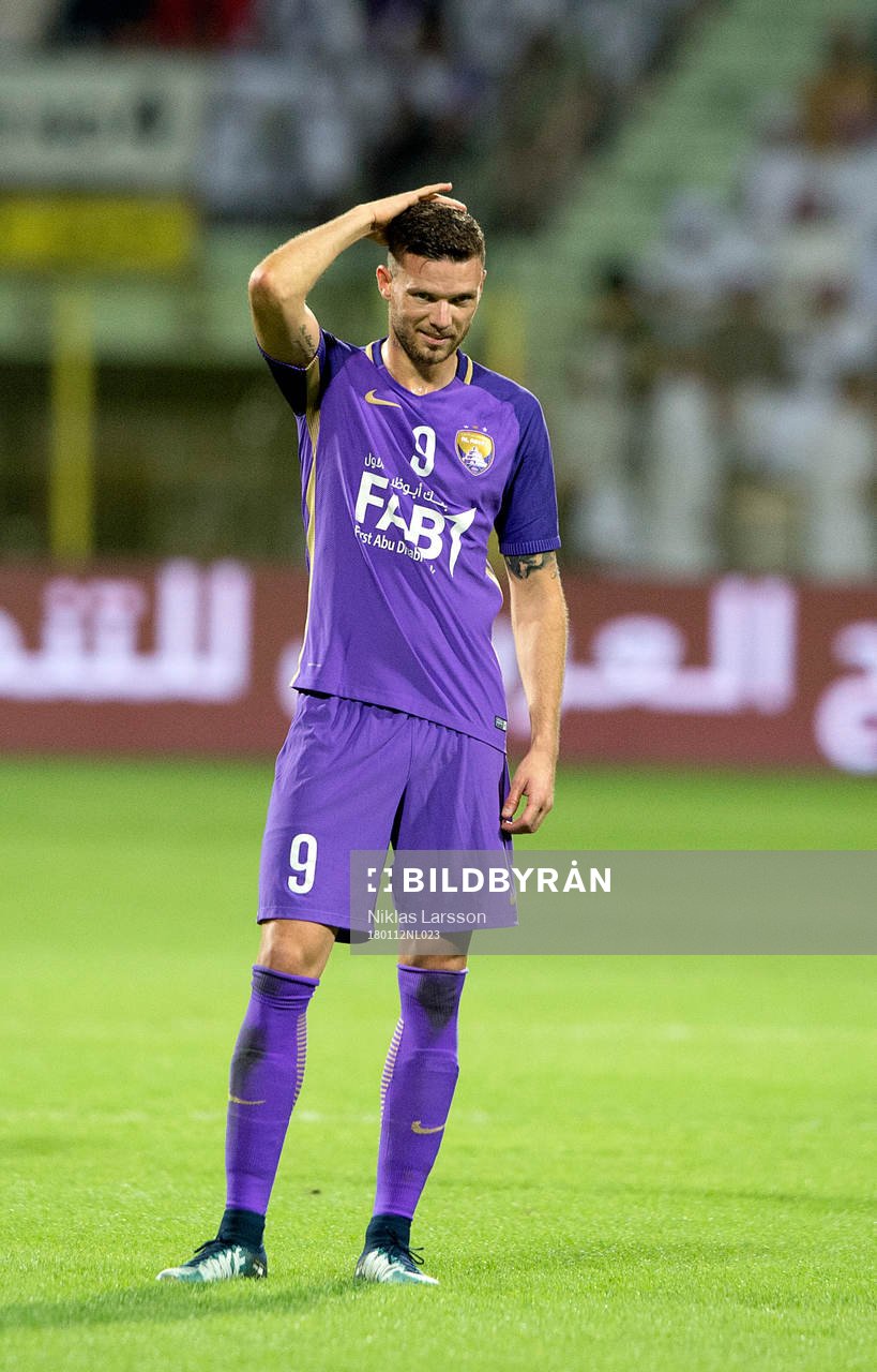 Al Ains Marcus Berg under matchen mellan Al Wasl och Al Ain den 12 januari 2018 i Dubai.