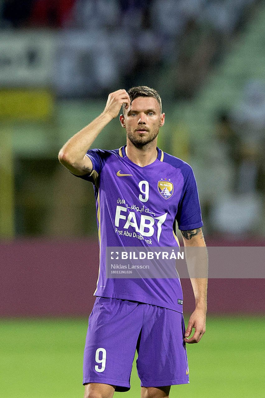 Al Ains Marcus Berg under matchen mellan Al Wasl och Al Ain den 12 januari 2018 i Dubai.