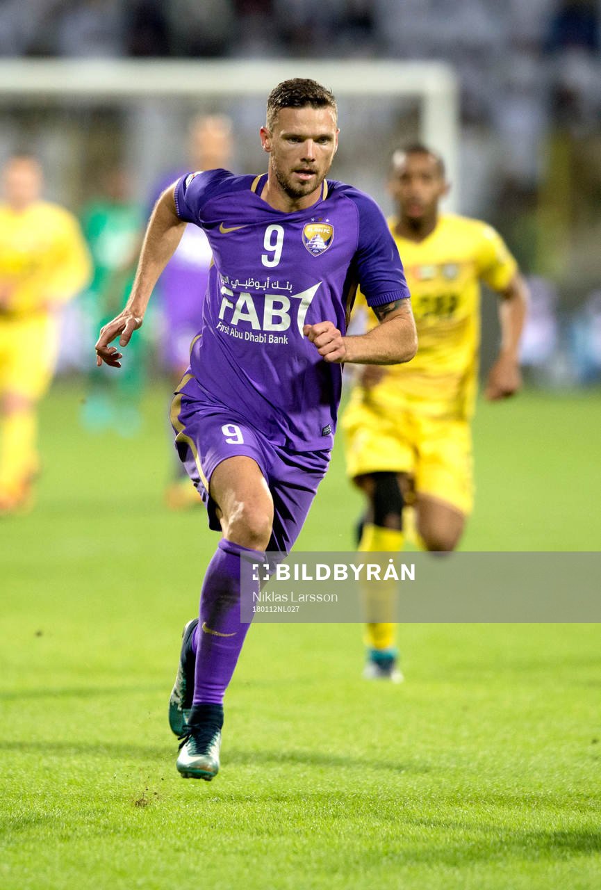 Al Ains Marcus Berg under matchen mellan Al Wasl och Al Ain den 12 januari 2018 i Dubai.