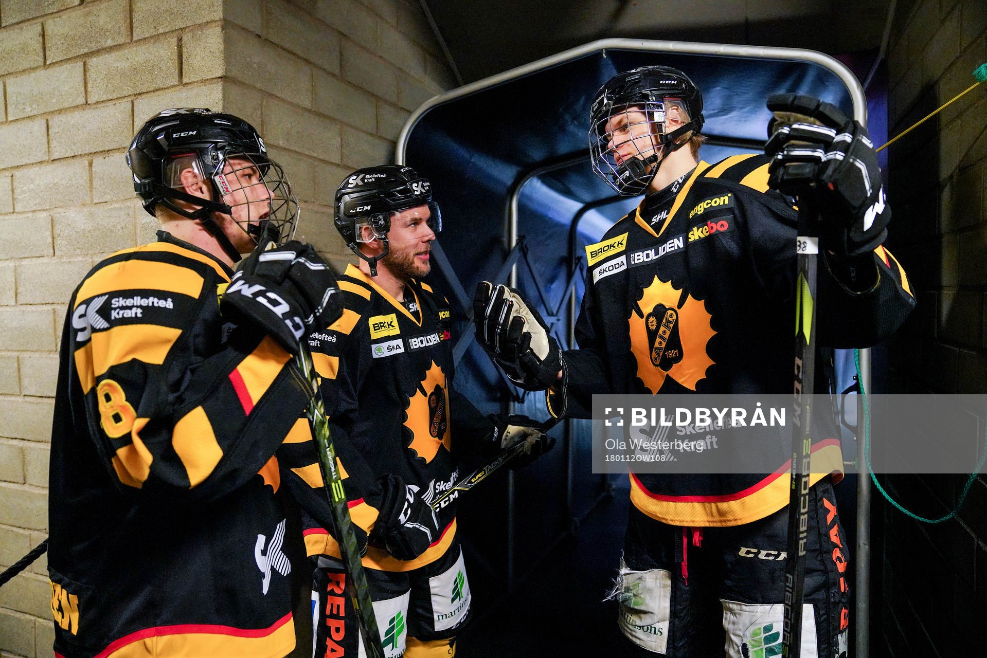 Skellefteås Jonatan Berggren, Mark Katic och Albin