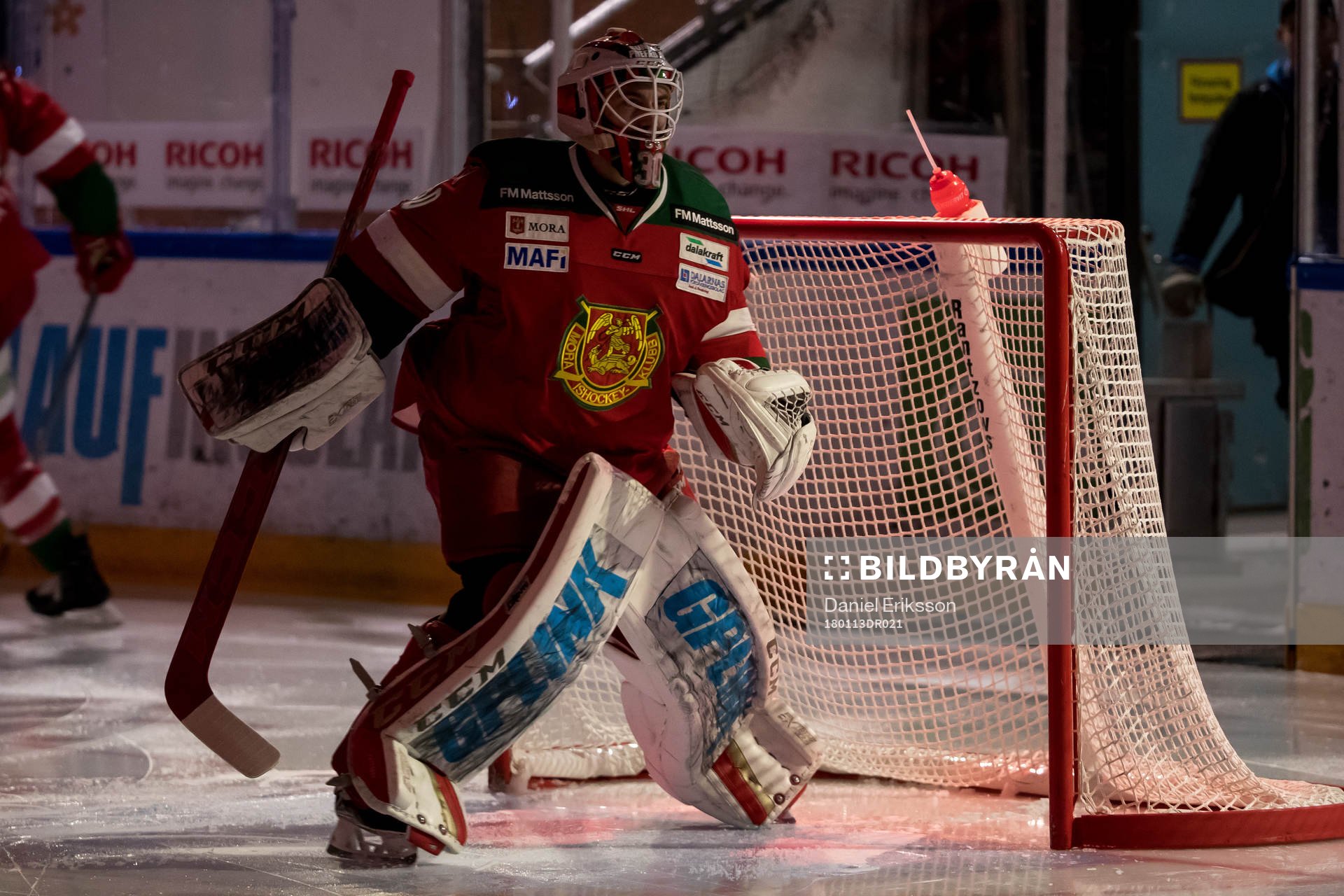 Moras målvakt Mattias Pettersson  i ishockeymatchen i SHL