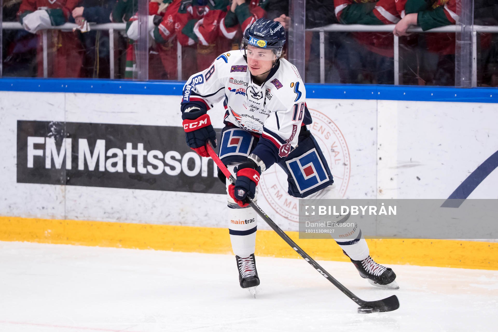 Linköpings Jacob Lilja  i ishockeymatchen i SHL mellan