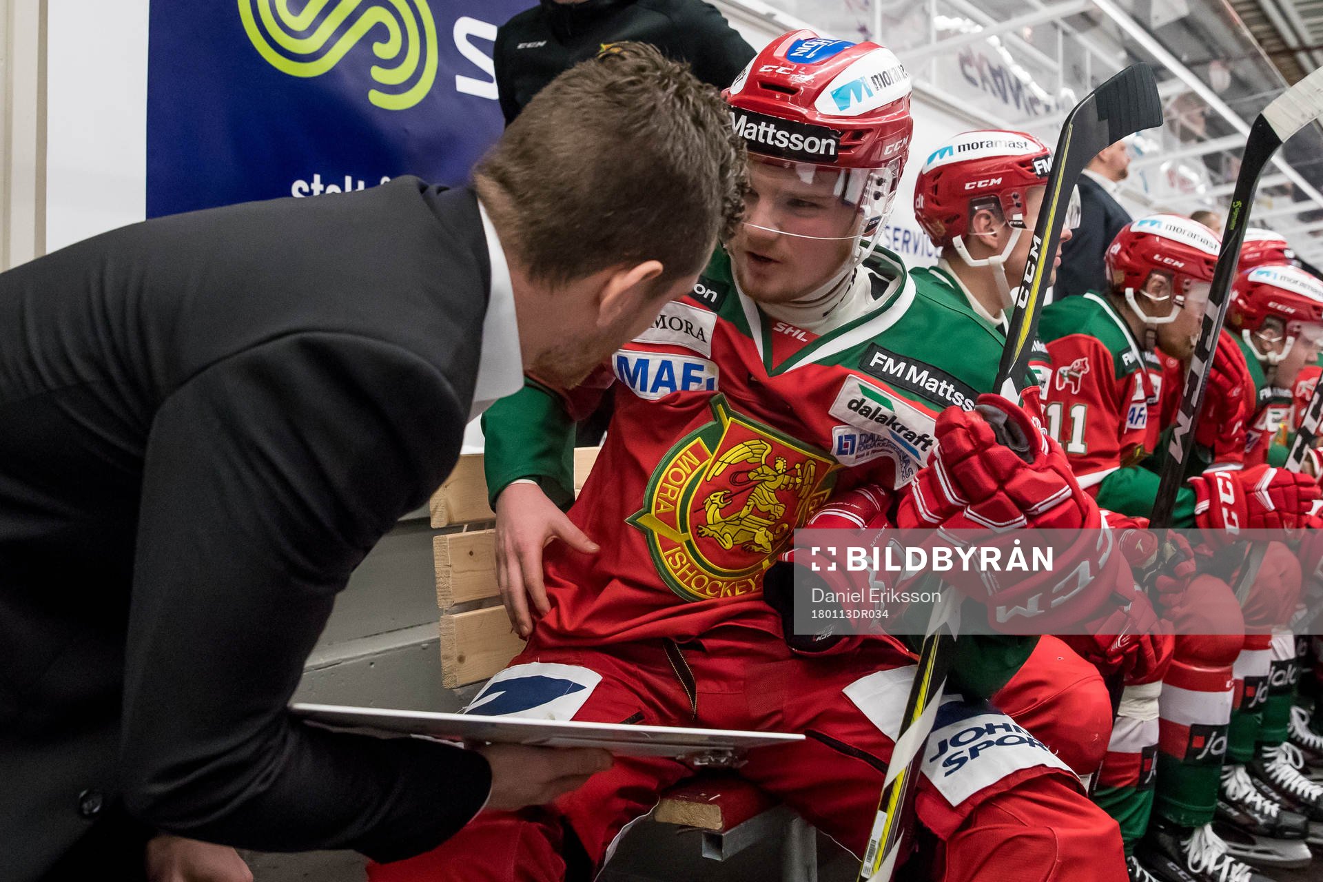 Moras Marcus Fagerudd  i ishockeymatchen i SHL mellan Mora