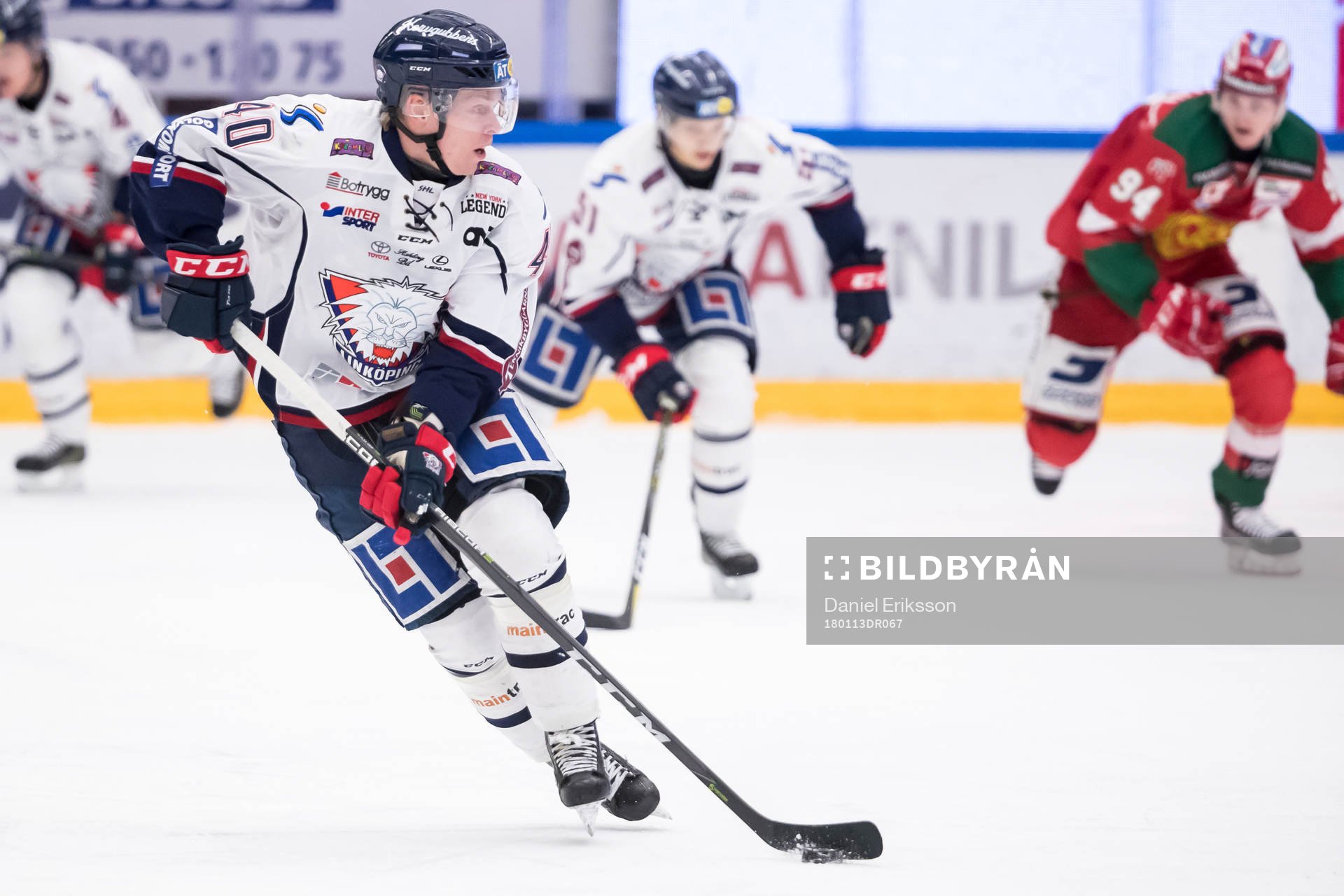 ´Linköpings Ken André Olimb  i ishockeymatchen i SHL