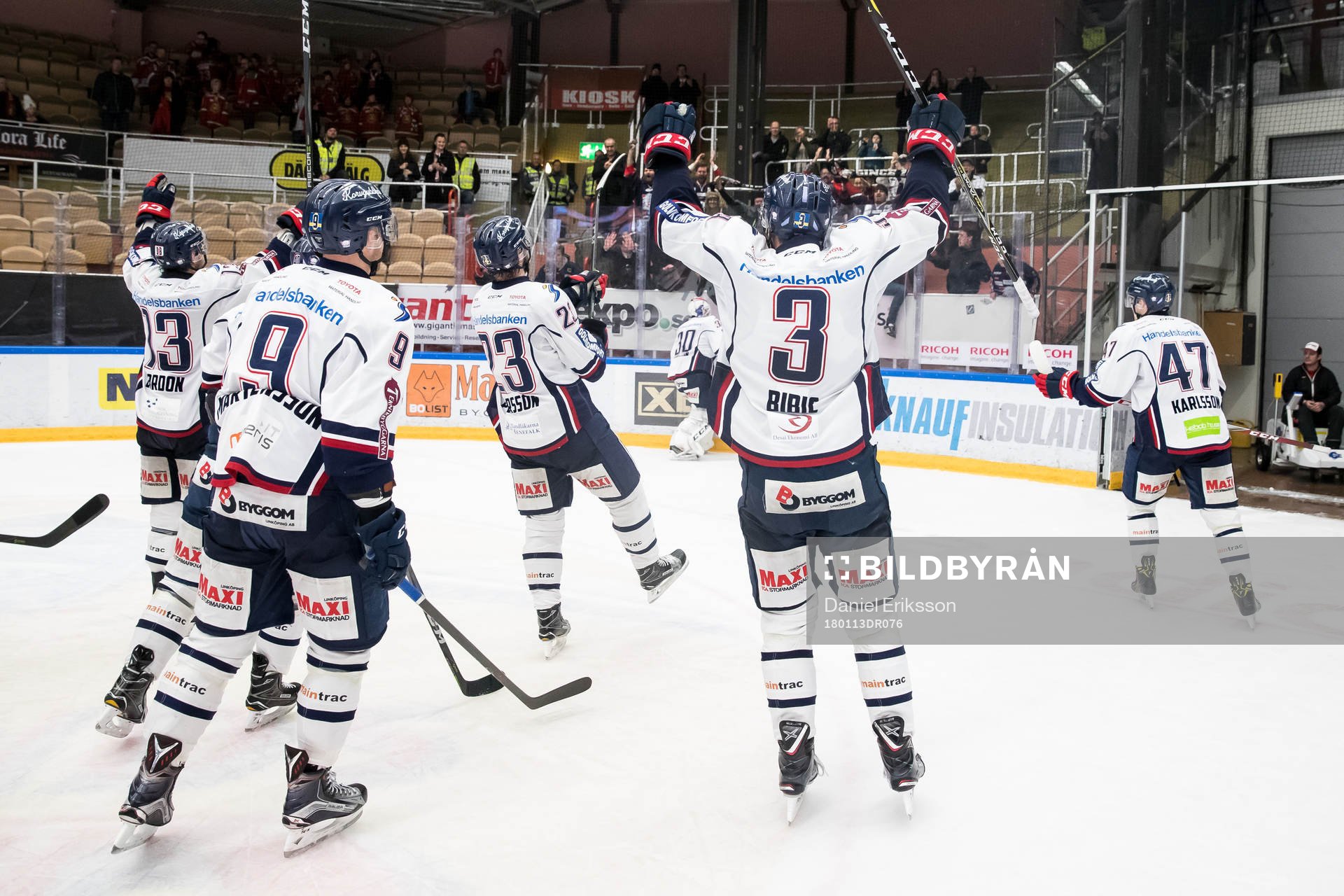 Linköpings spelarna jublar