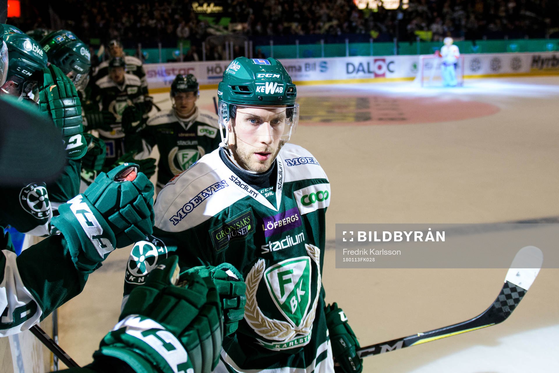 Färjestads Per Åslund jublar