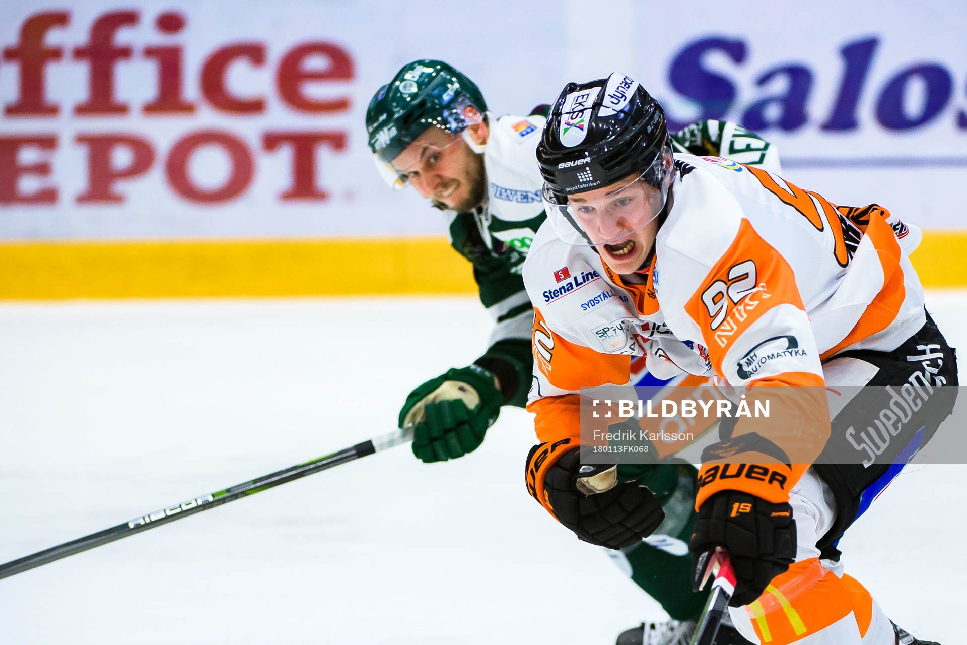 Färjestads Theodor Lennström och Karlskronas Henrik