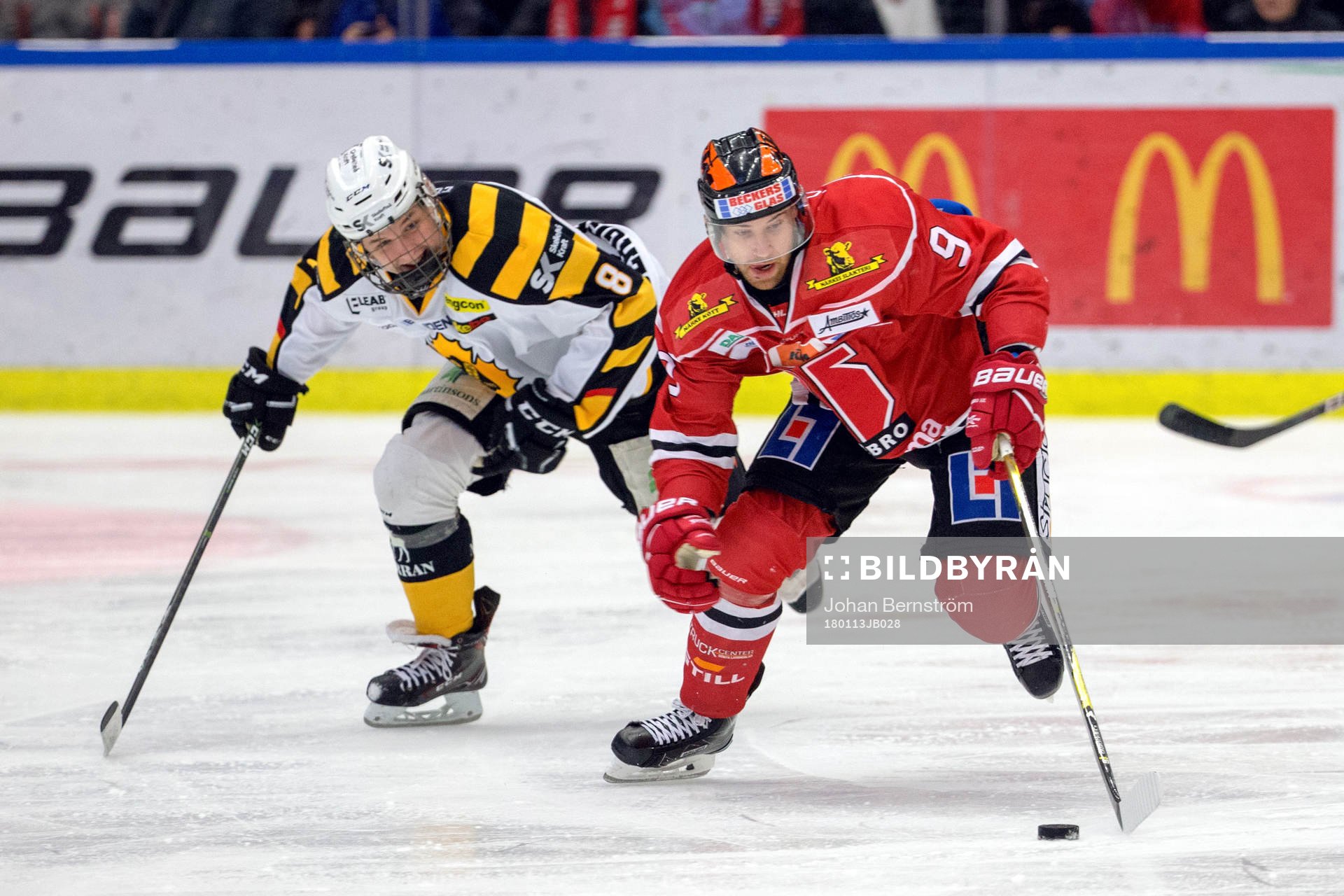 Skellefteås Jonatan Berggren och Örebros Tylor Spink