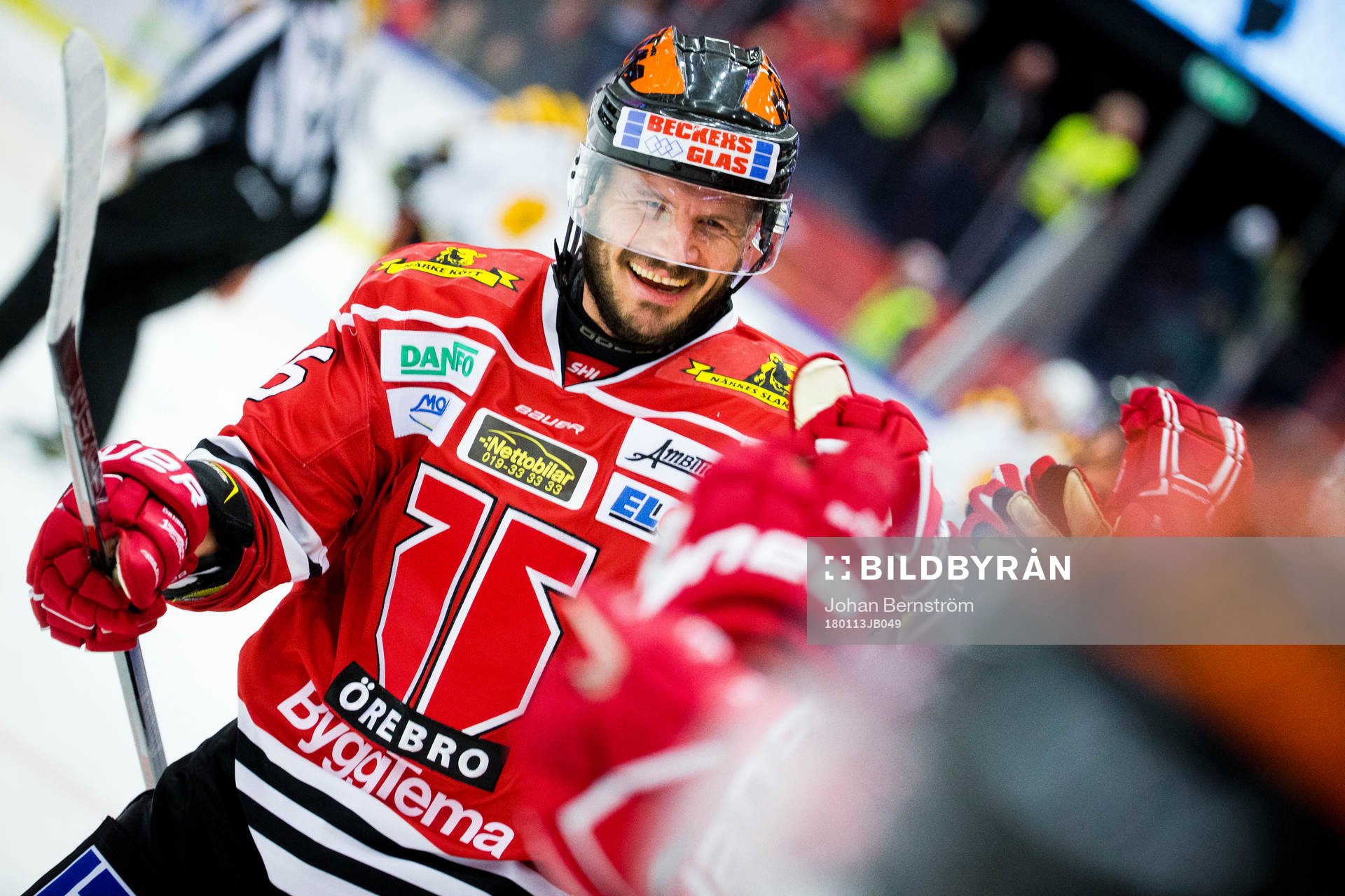 Örebros Johan Wiklander gör 4-1 och jublar
