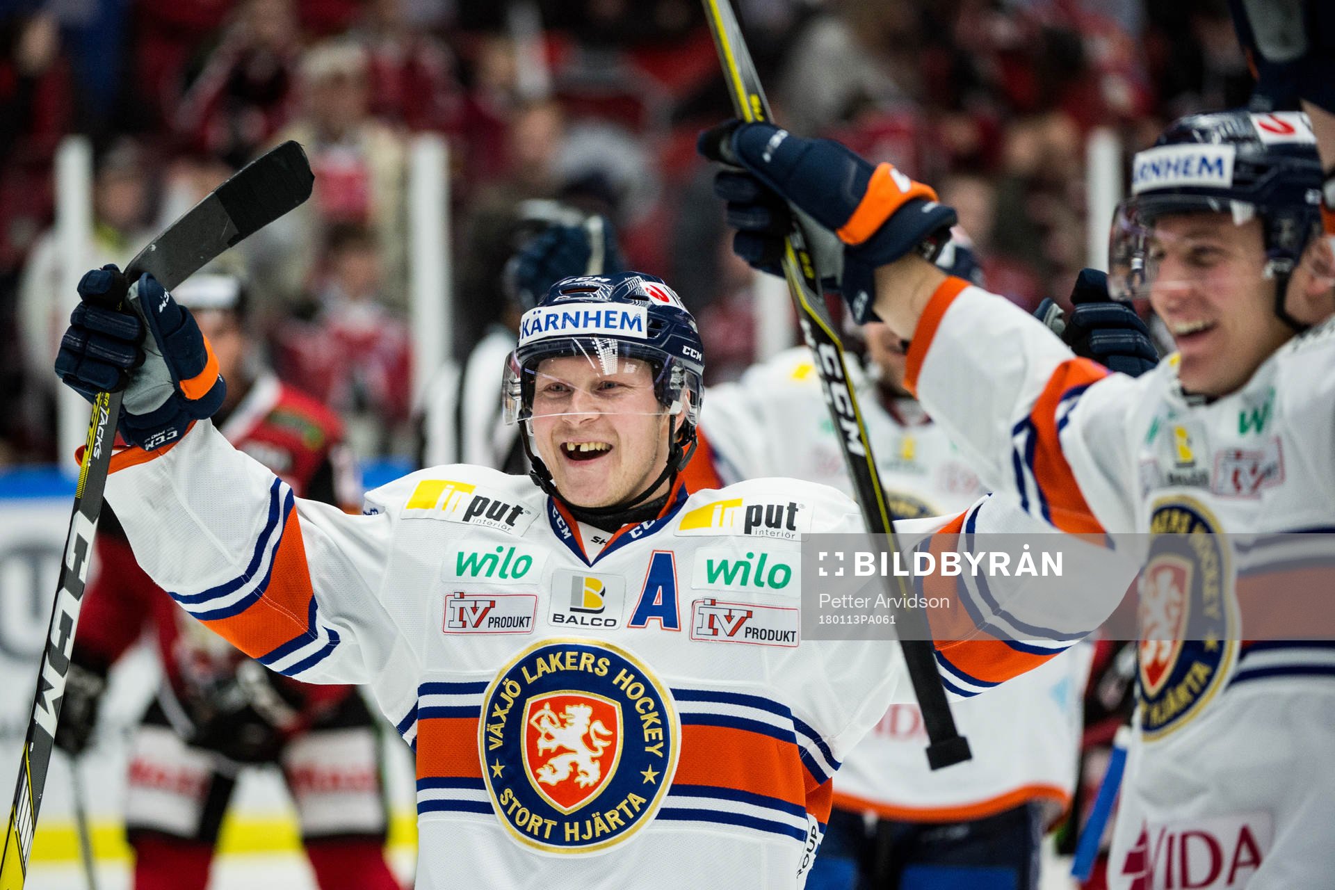 Växjös Tuomas Kiiskinen jublar