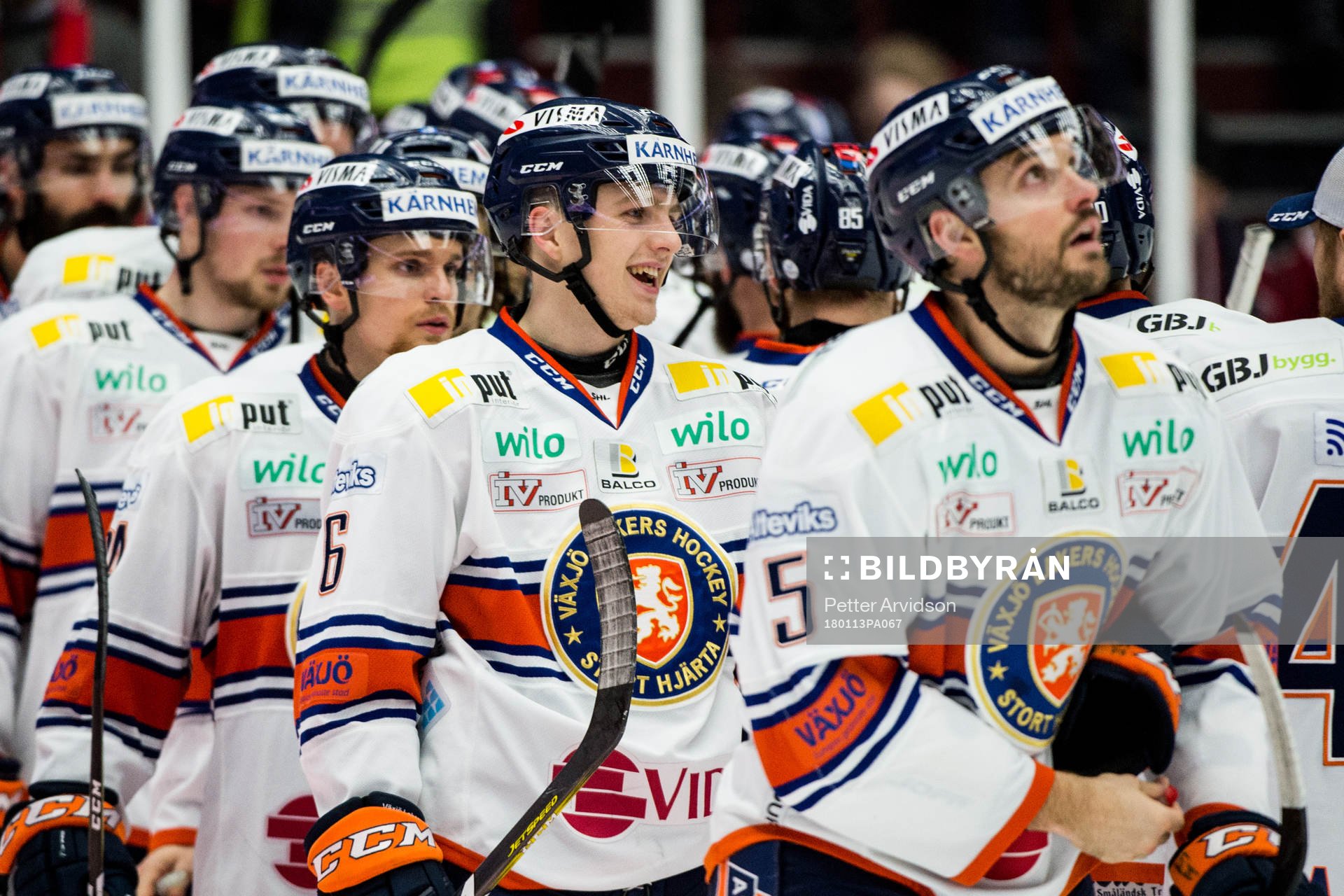 Växjös Linus Högberg jublar