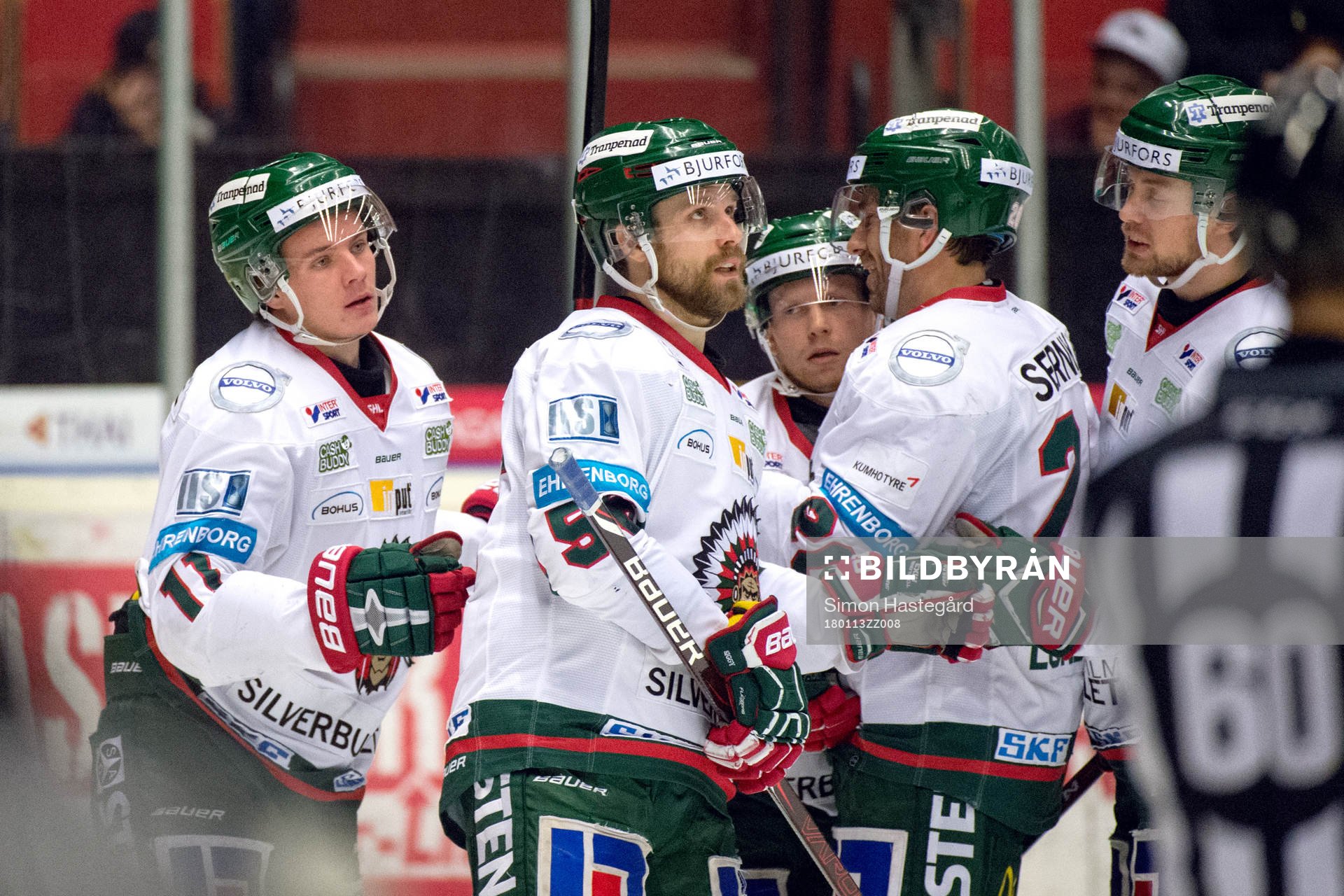 Frölundas Victor Olofsson jublar med lagkamrater
