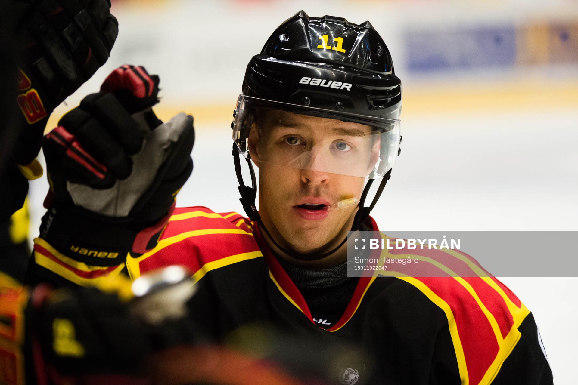 Brynäs Kevin Clark jublar