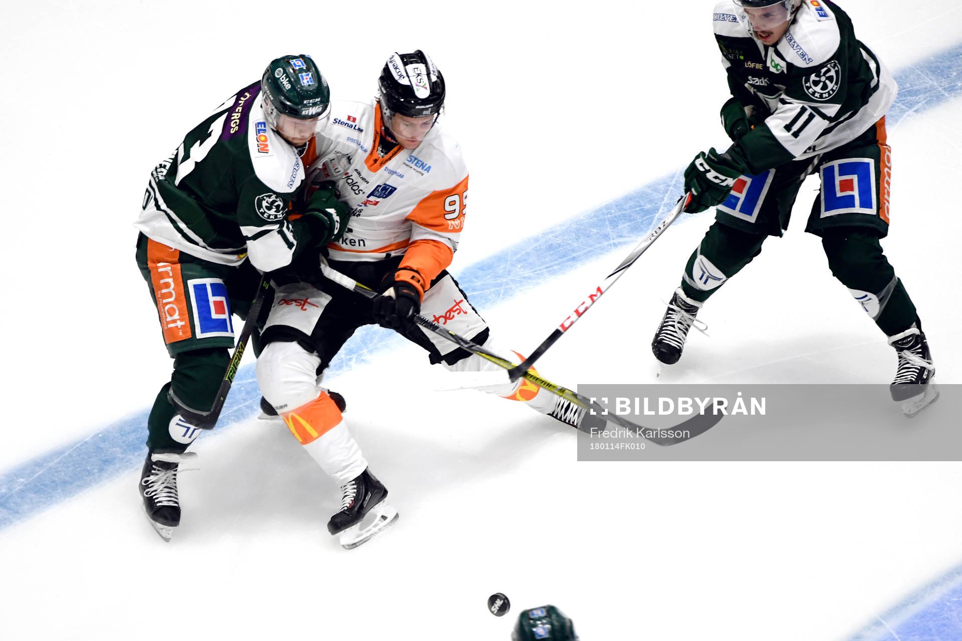 Färjestads Linus Persson och Karlskronas Carl Persson