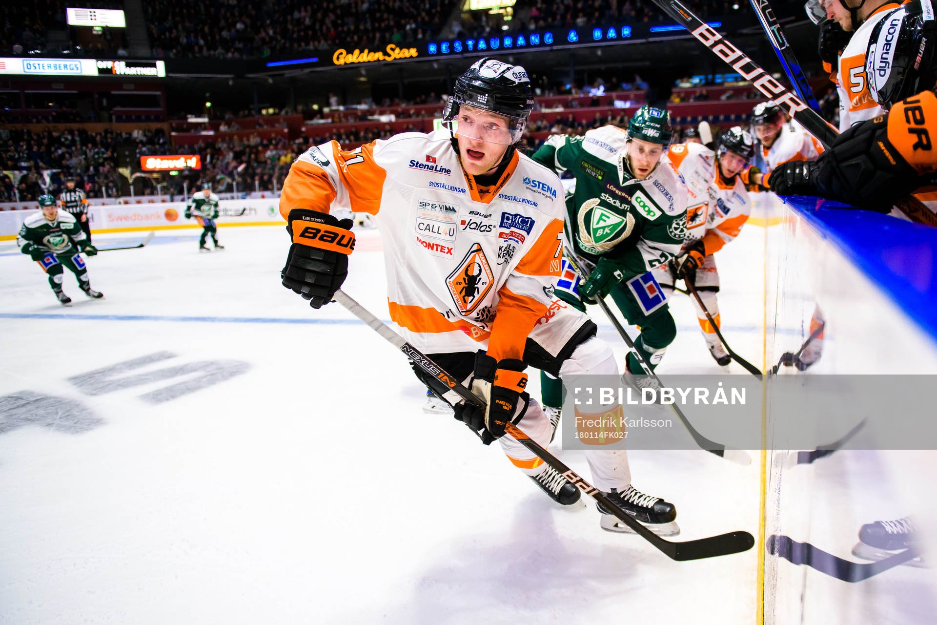 Karlskronas Joseph Jonsson och Färjestads Per Åslund