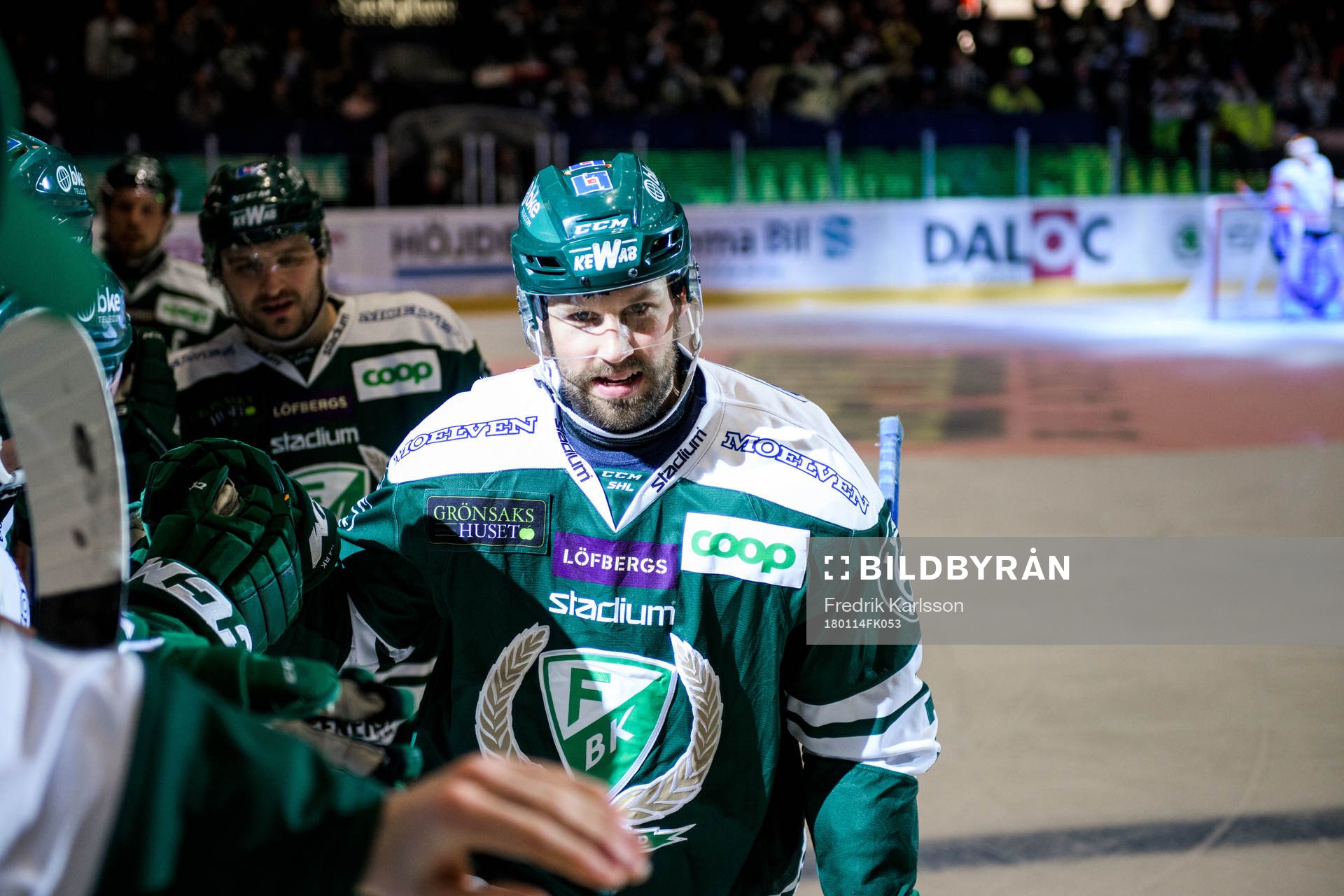 Färjestads Dick Axelsson jublar