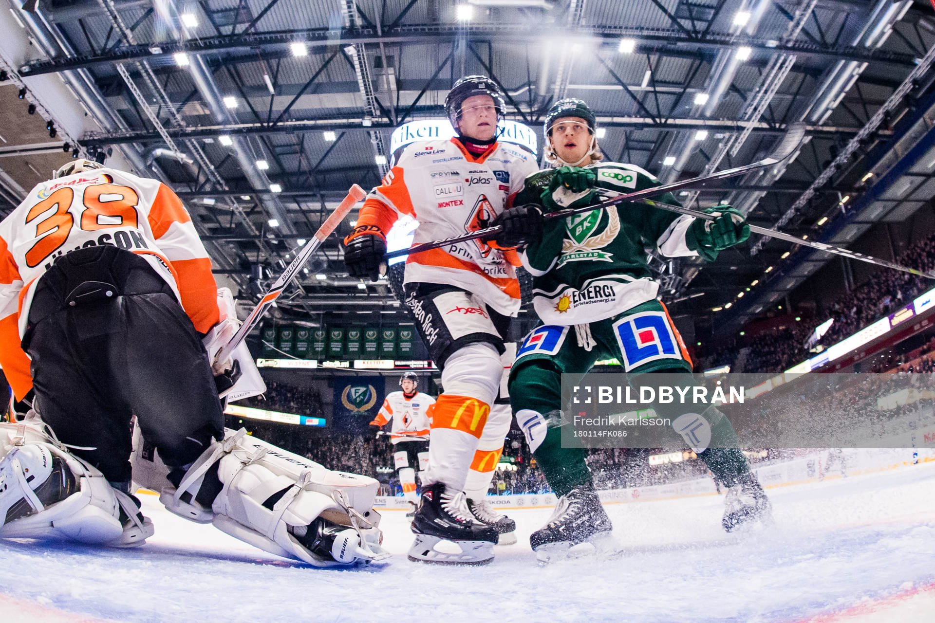 Karlskronas David Printz och Färjestads Mikael Hedlund