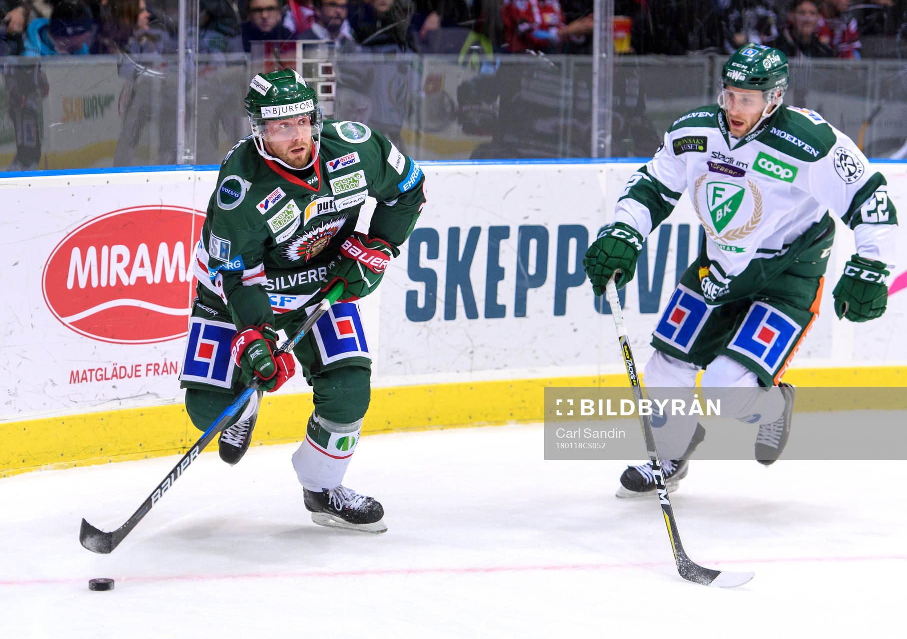 Frölundas Jan Mursak och Färjestads Per Åslund