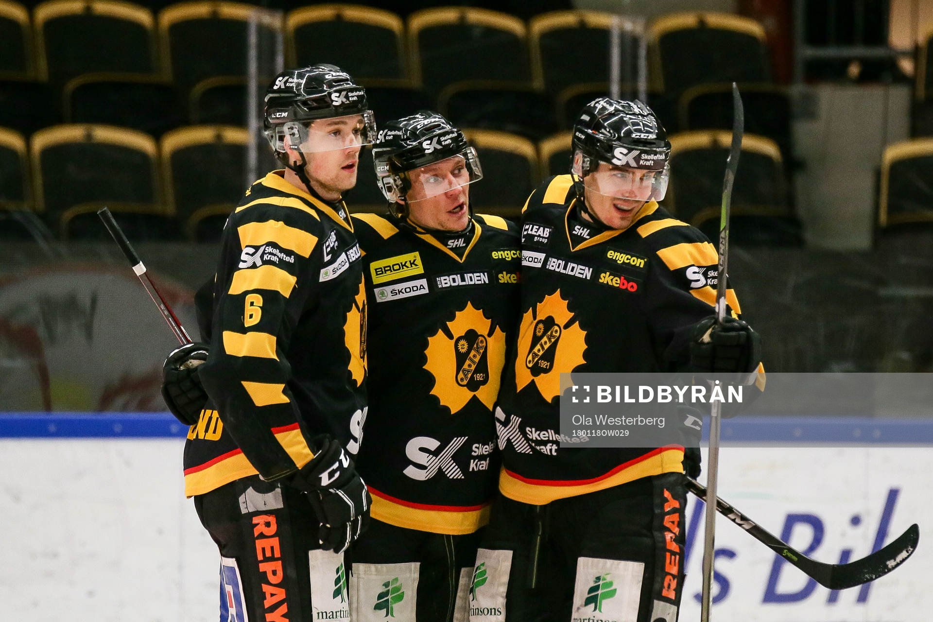 Skellefteås Jesper Olofsson, Henrik Hetta och Filip