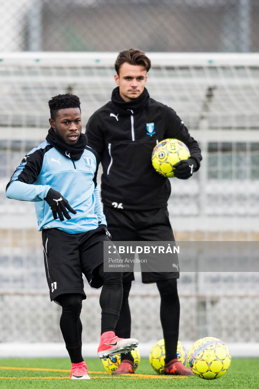 Malmö FFs Kingsley Sarfo och Andreas Vindheim