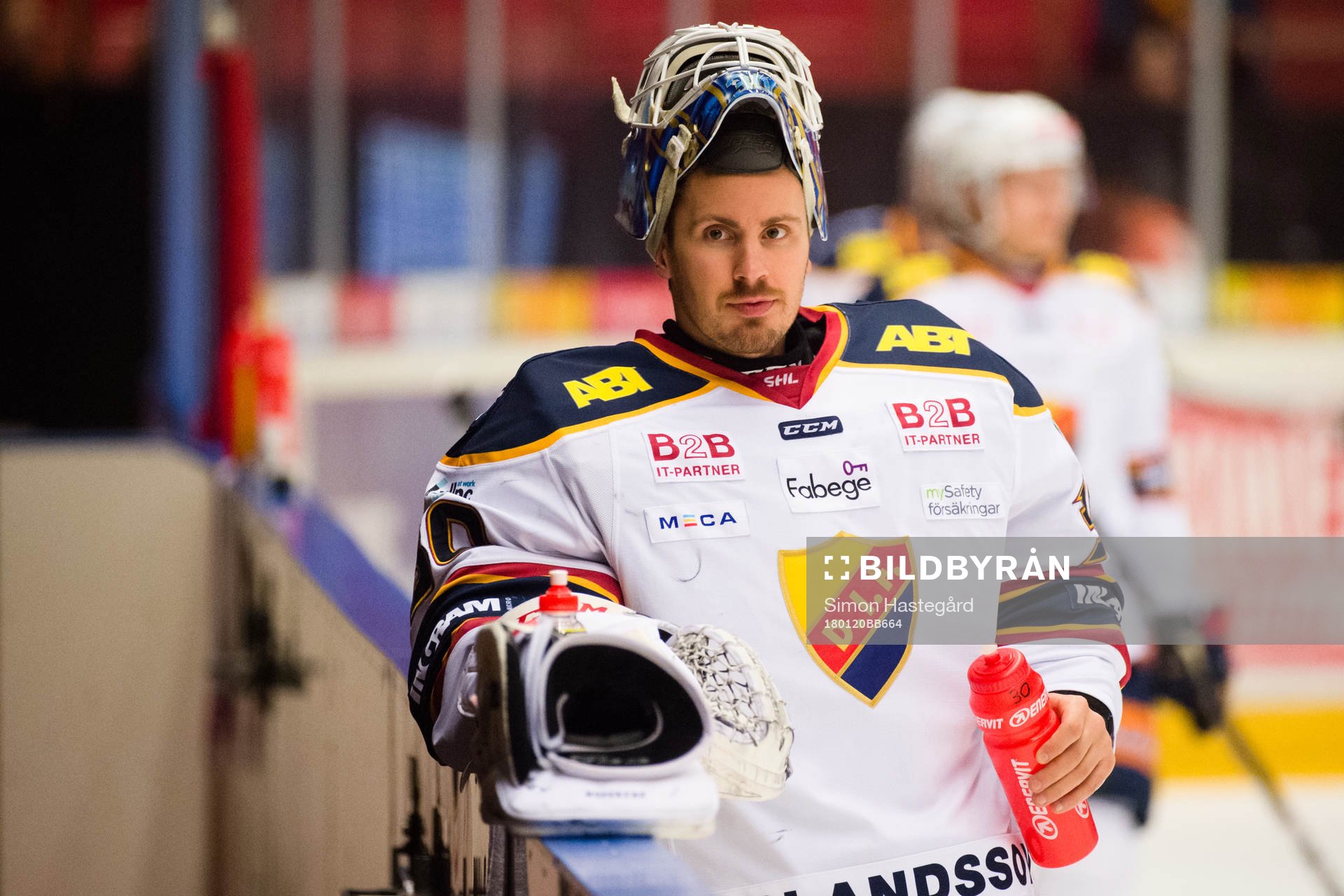 Djurgårdens målvakt Joacim Eriksson före ishockeymatchen
