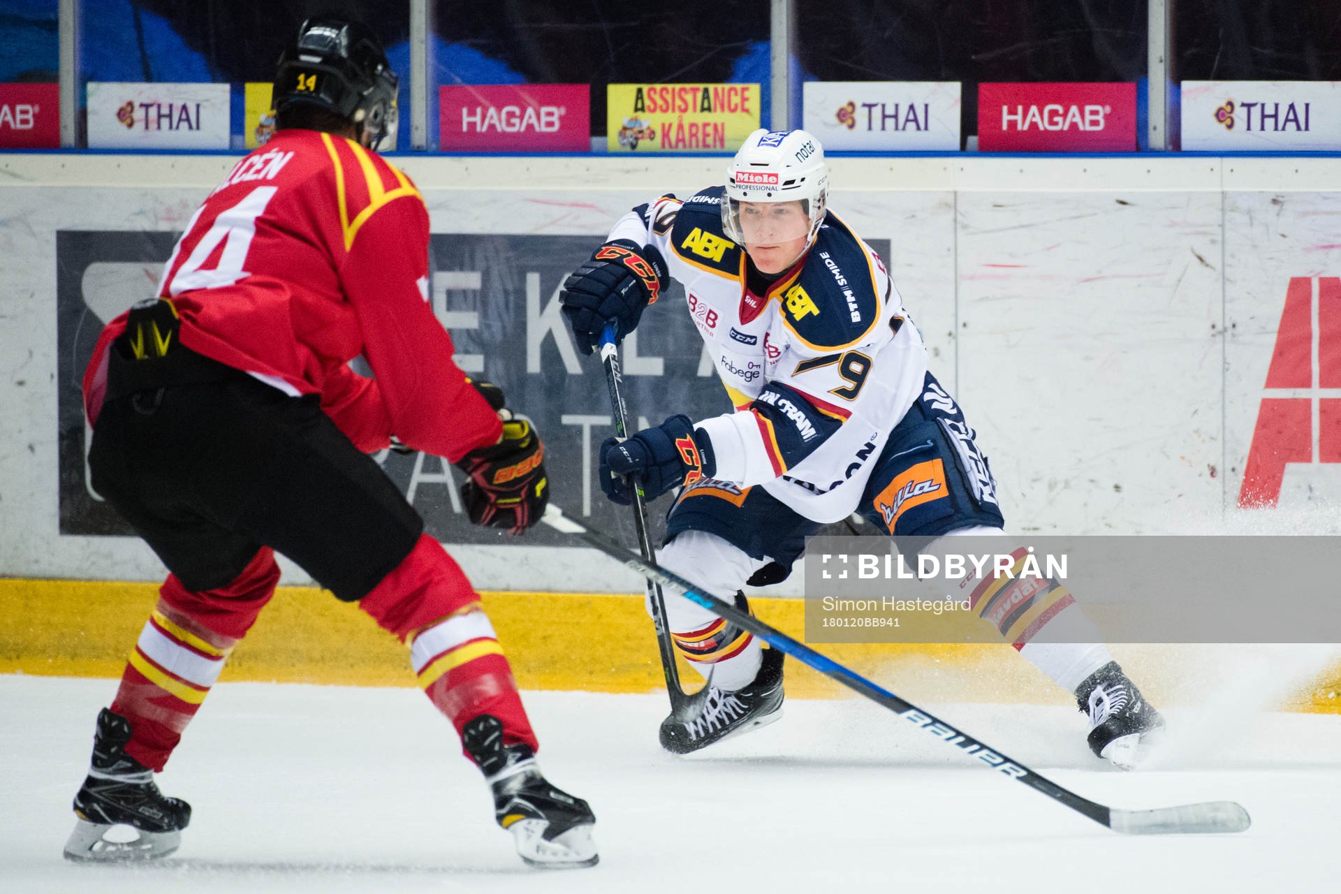 Brynäs Johan Alcén och Djurgårdens Patrik Lundh