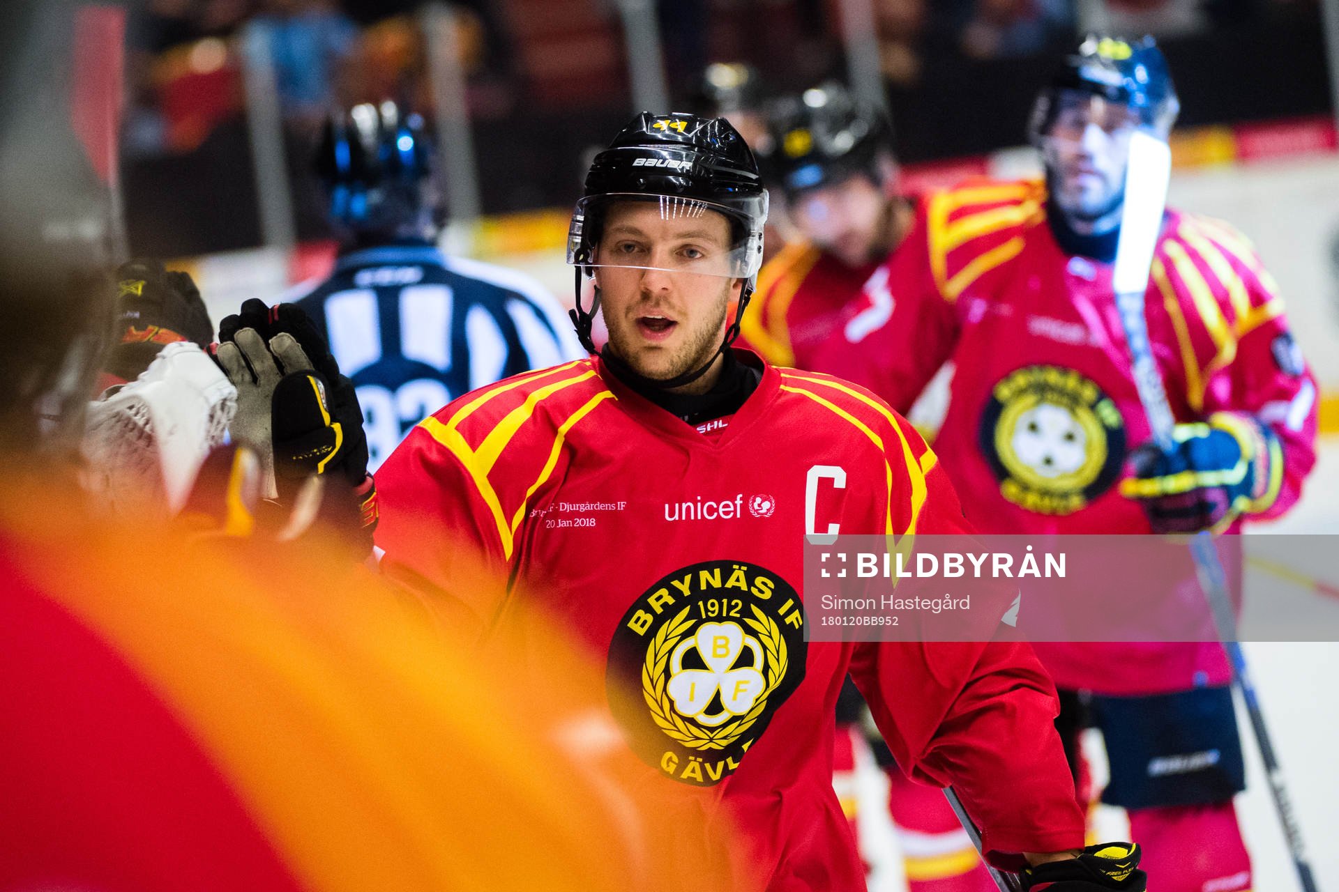 Brynäs Jacob Blomqvist jublar