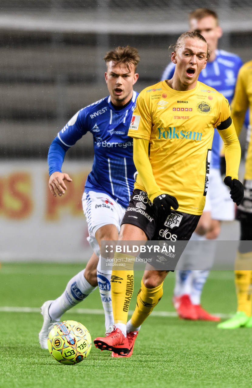 Elfsborgs Jesper Karlsson under träningsmatchen i fotboll mellan Elfsborg och Sarpsborg 08 den 20 januari 2018 i Borås.
