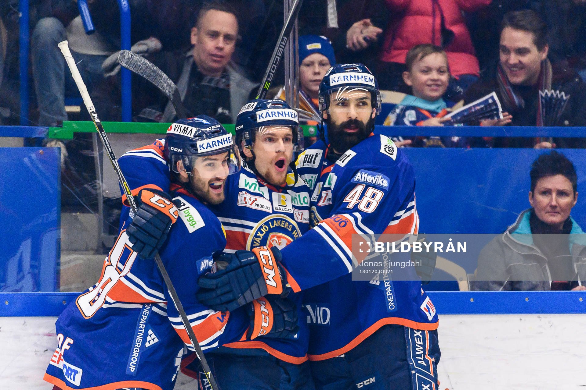 Växjös Andrew Calof, Brendan Shinnimin och Daniel Rahimi