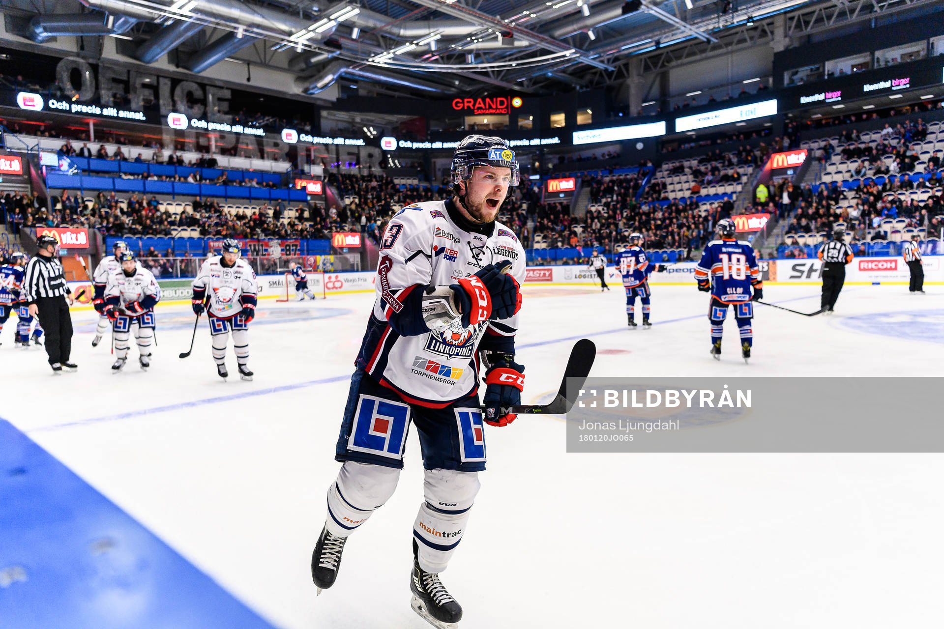 Linköpings Andrew Gordon jublar