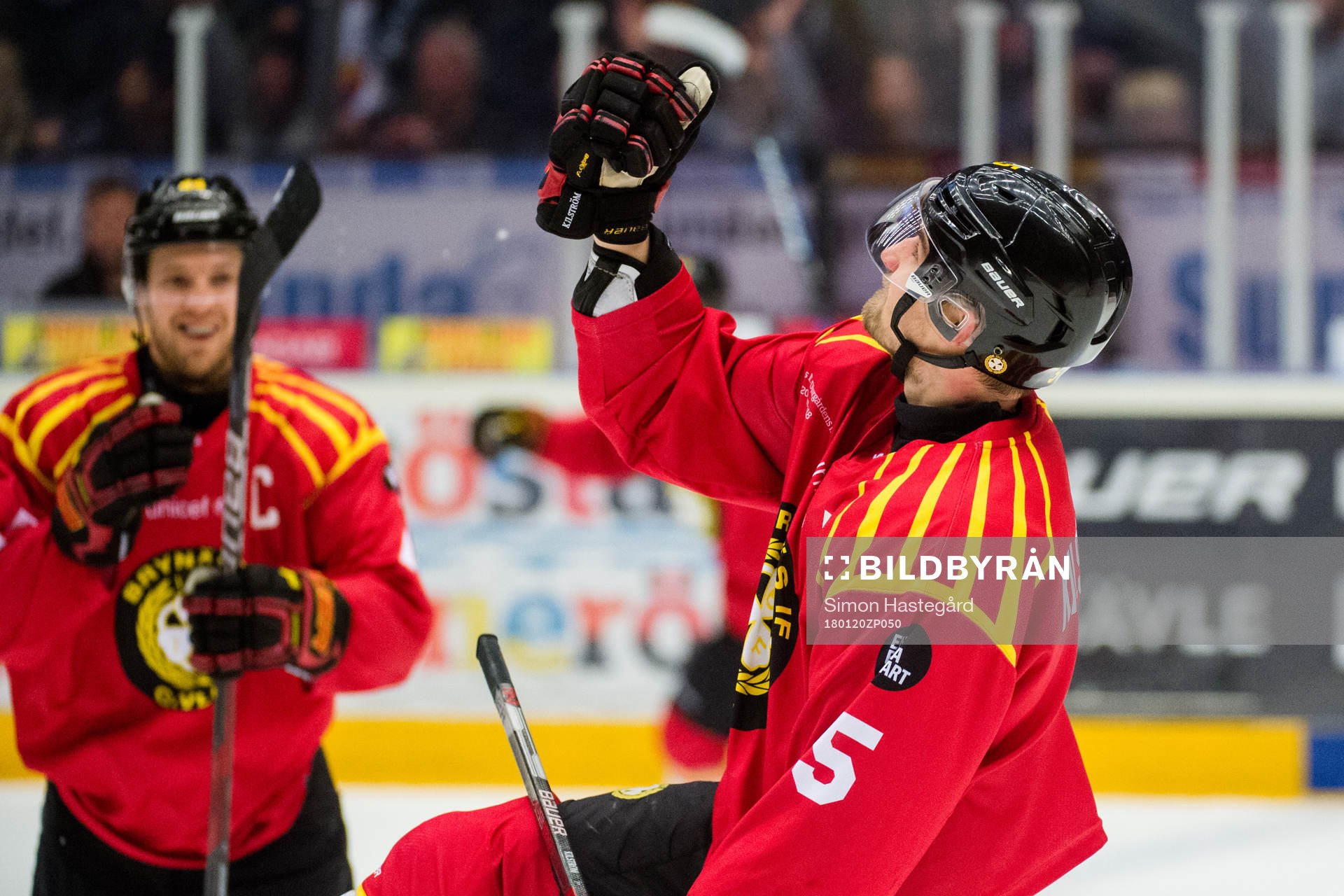 Brynäs Lukas Kilström jublar