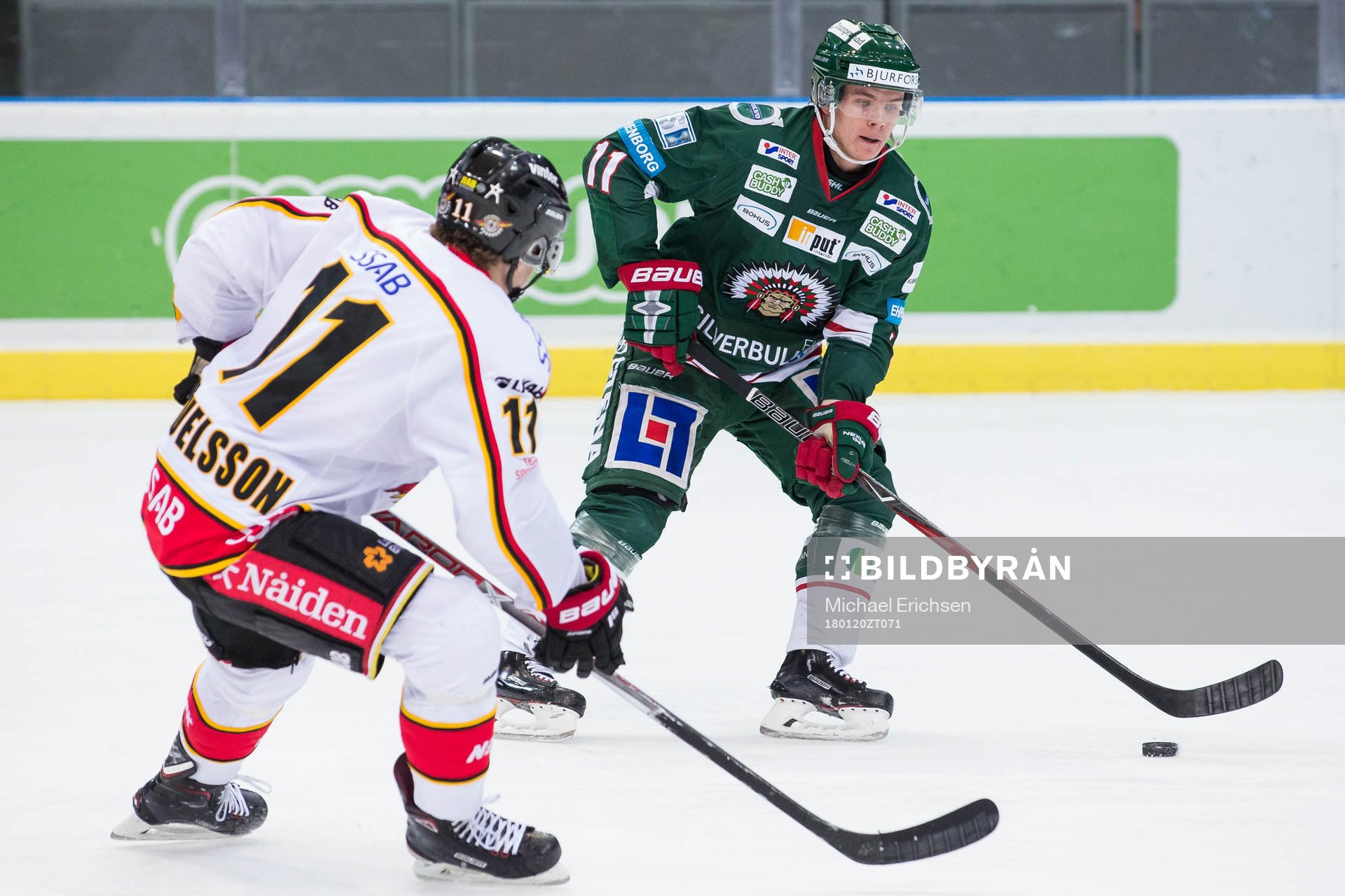 Frölundas Victor Olofsson mot Luleås Petter Emanuelsson