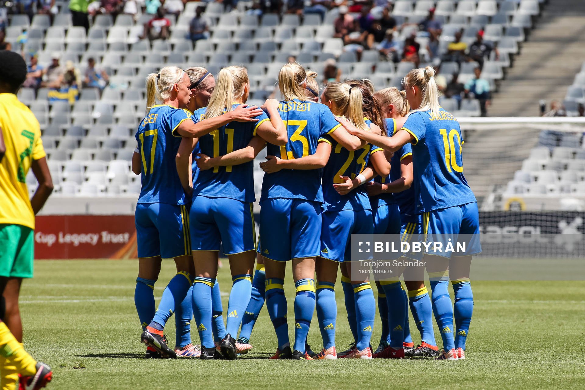 Sveriges spelare jublar